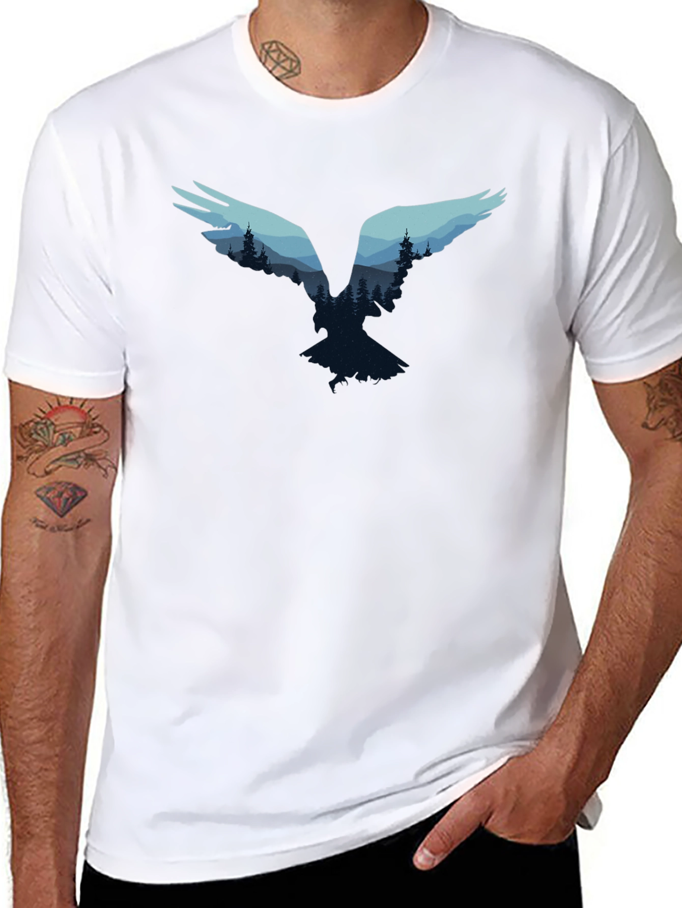 Nature Silhouette Graphic T-Shirt