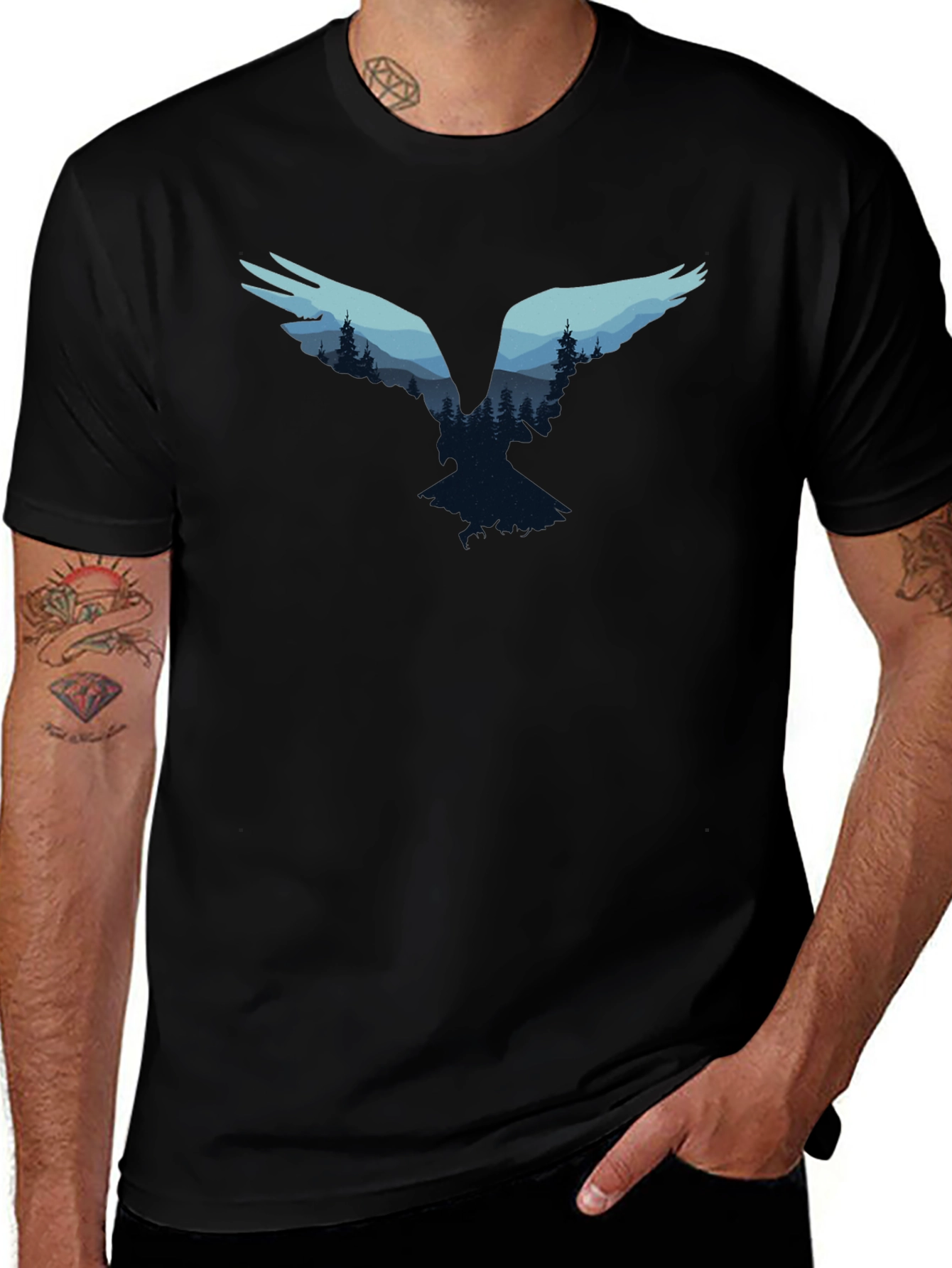 Nature Silhouette Graphic T-Shirt