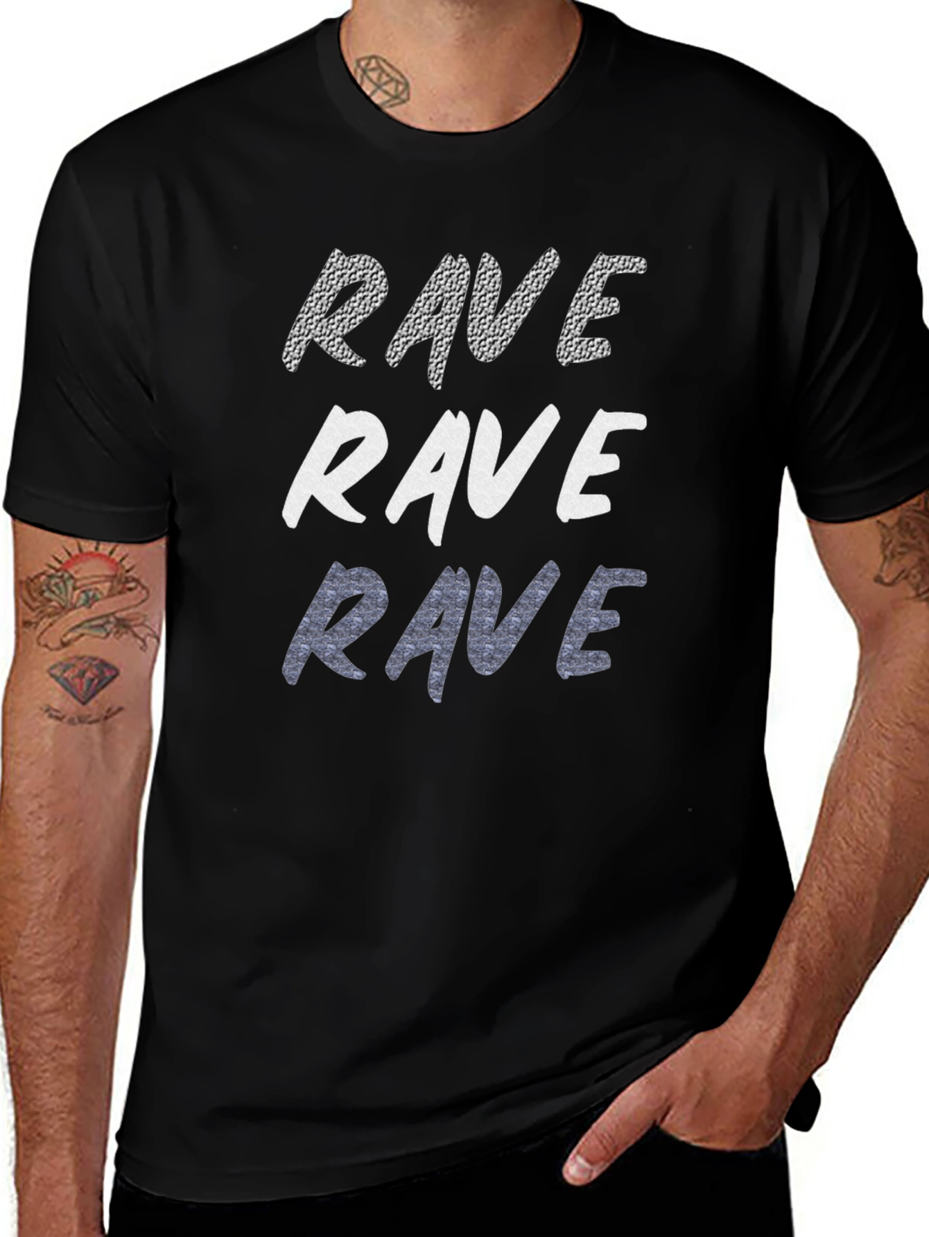 Rave Graphic T-Shirt Casual Cotton Tee