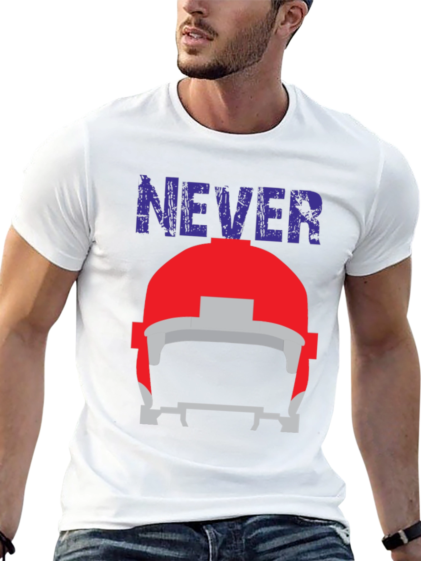 Never Give Up Football T-Shirt