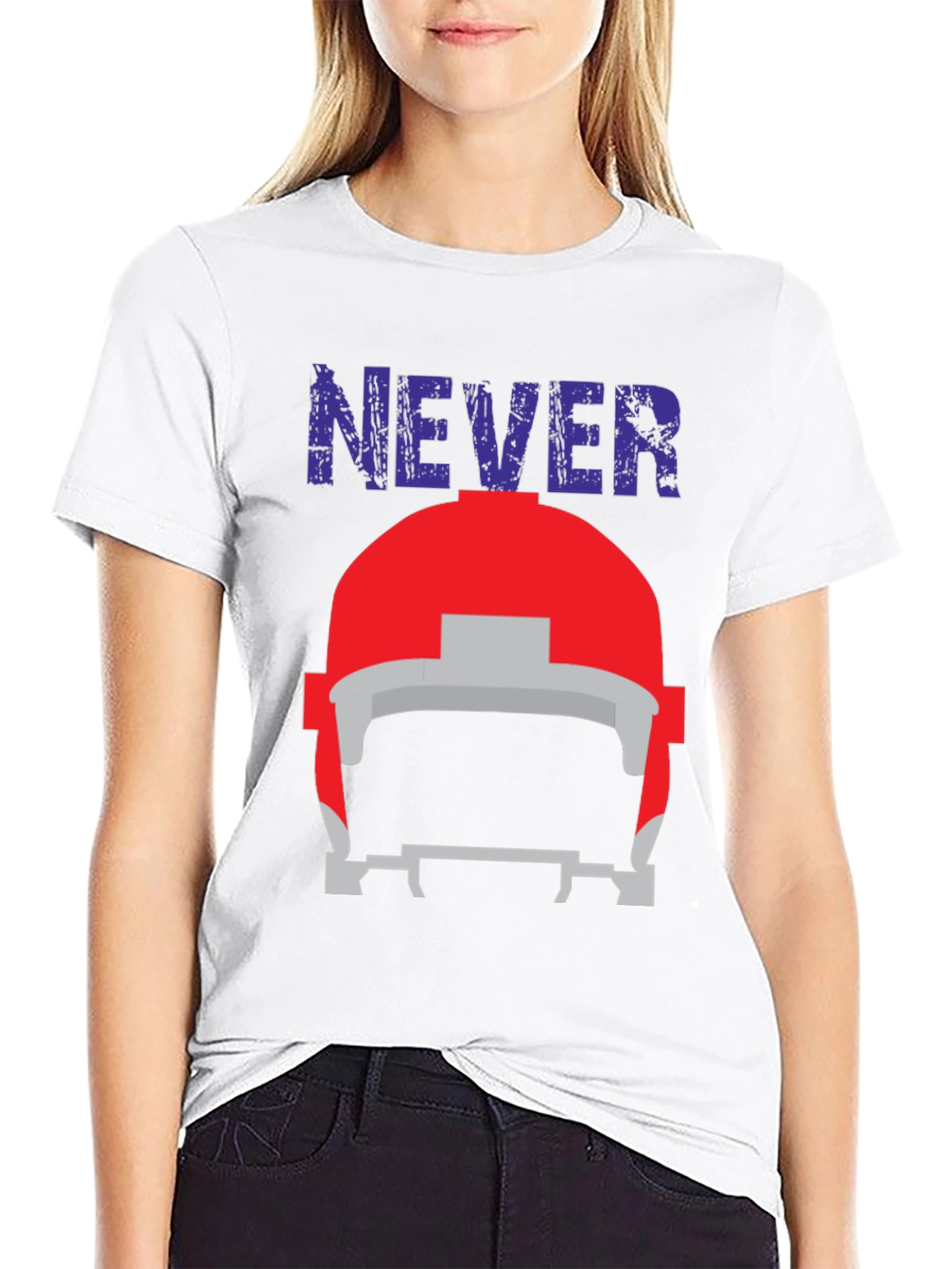 Never Give Up Football T-Shirt