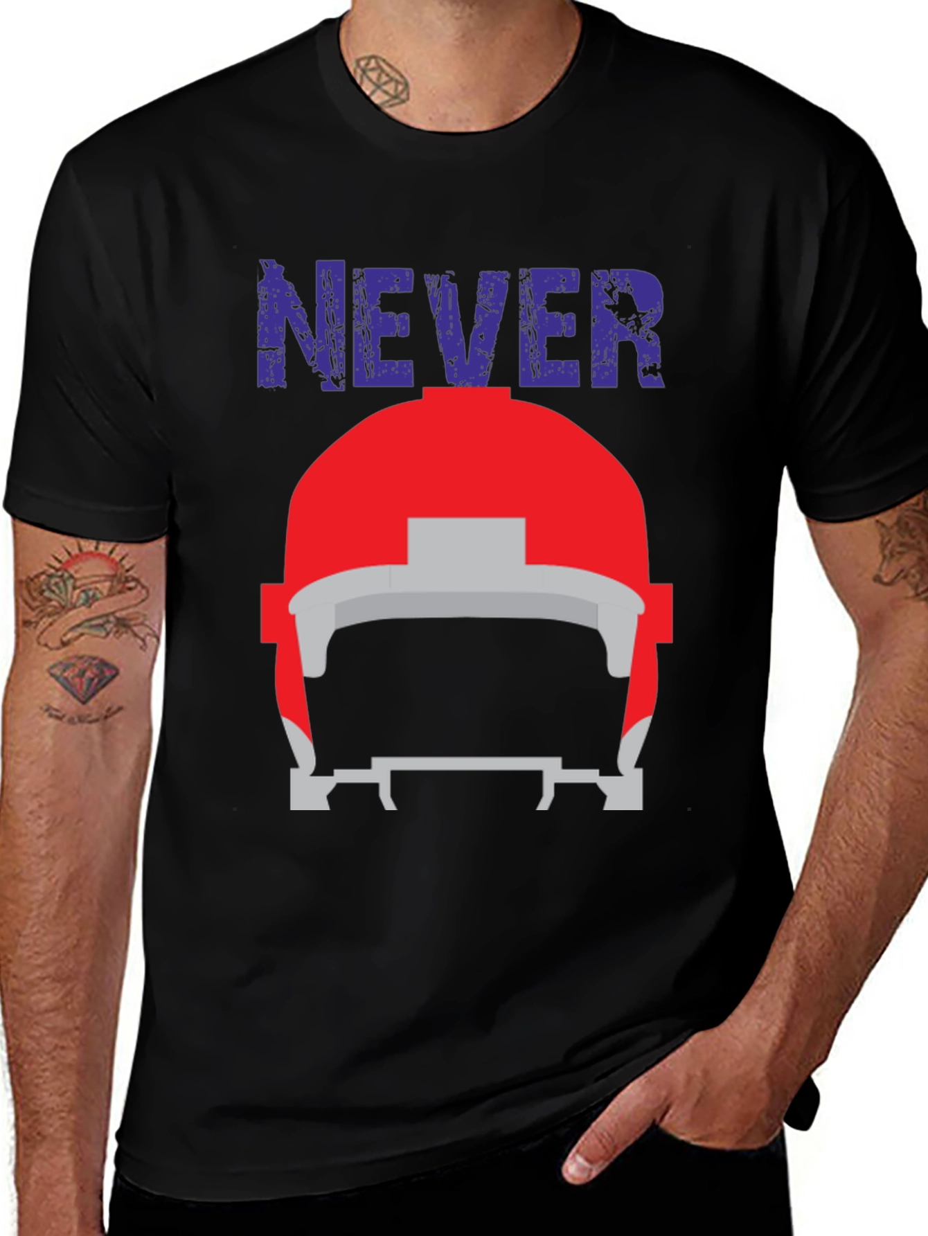 Never Give Up Football T-Shirt