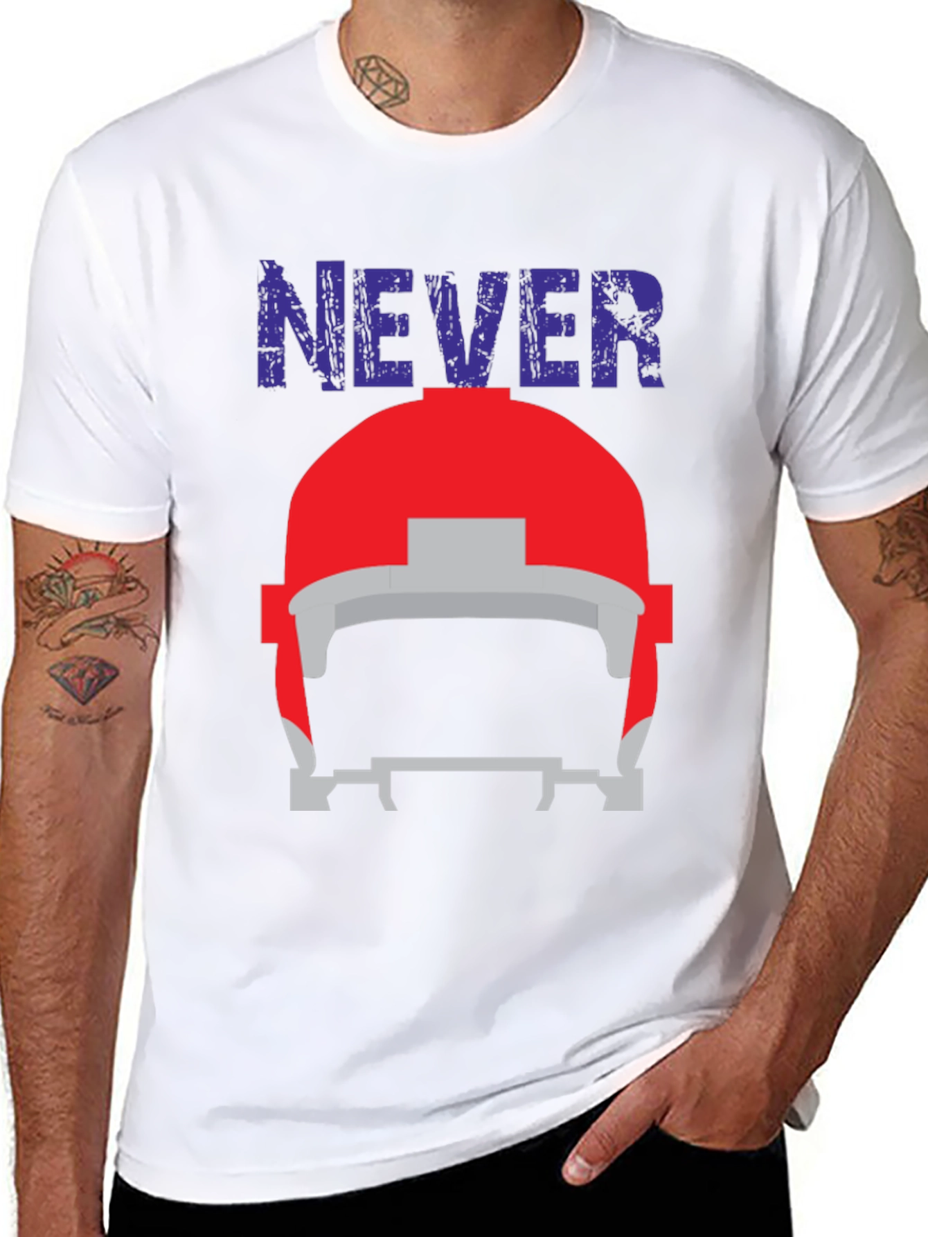 Never Give Up Football T-Shirt