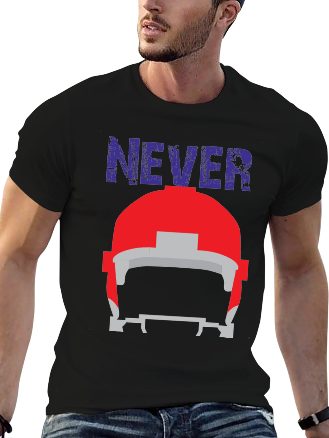 Never Give Up Football T-Shirt