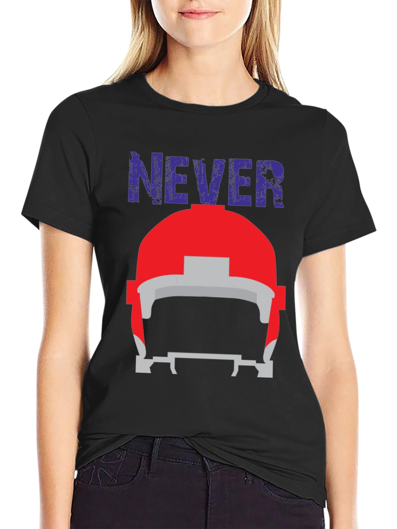 Never Give Up Football T-Shirt