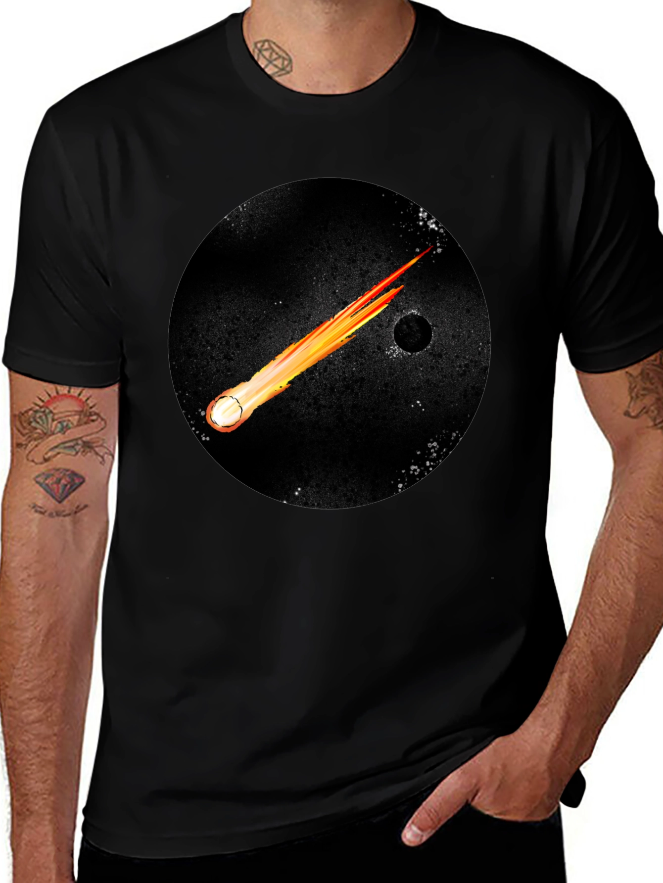 Cosmic Comet Black T-Shirt