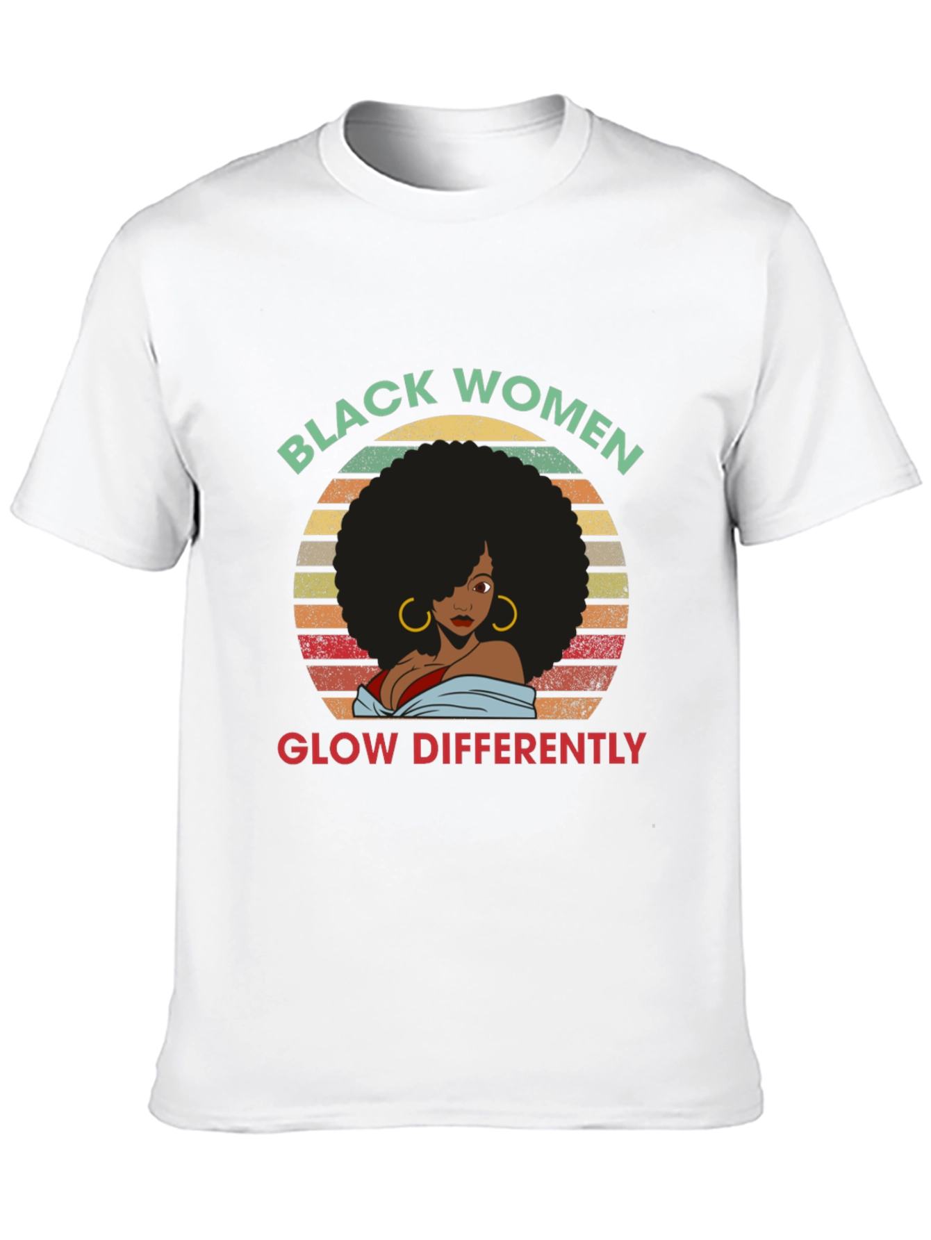 Black Women Glow Differently Graphic T-Shirt