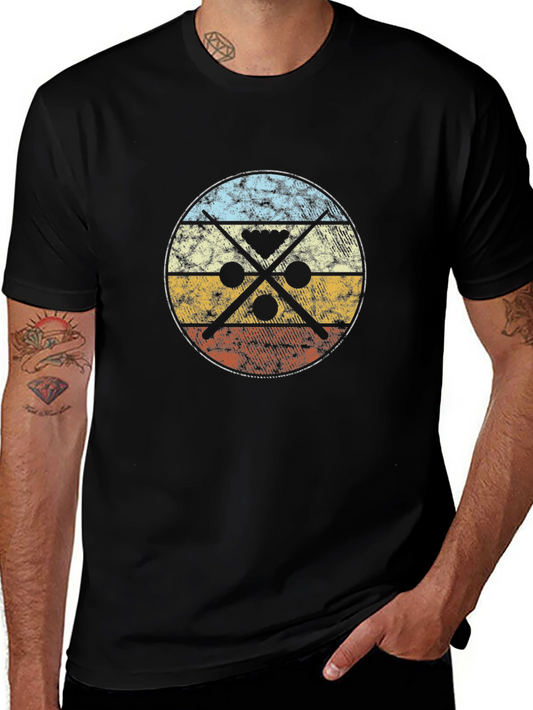Vintage Billiards T-Shirt - Pool Player Graphic Tee