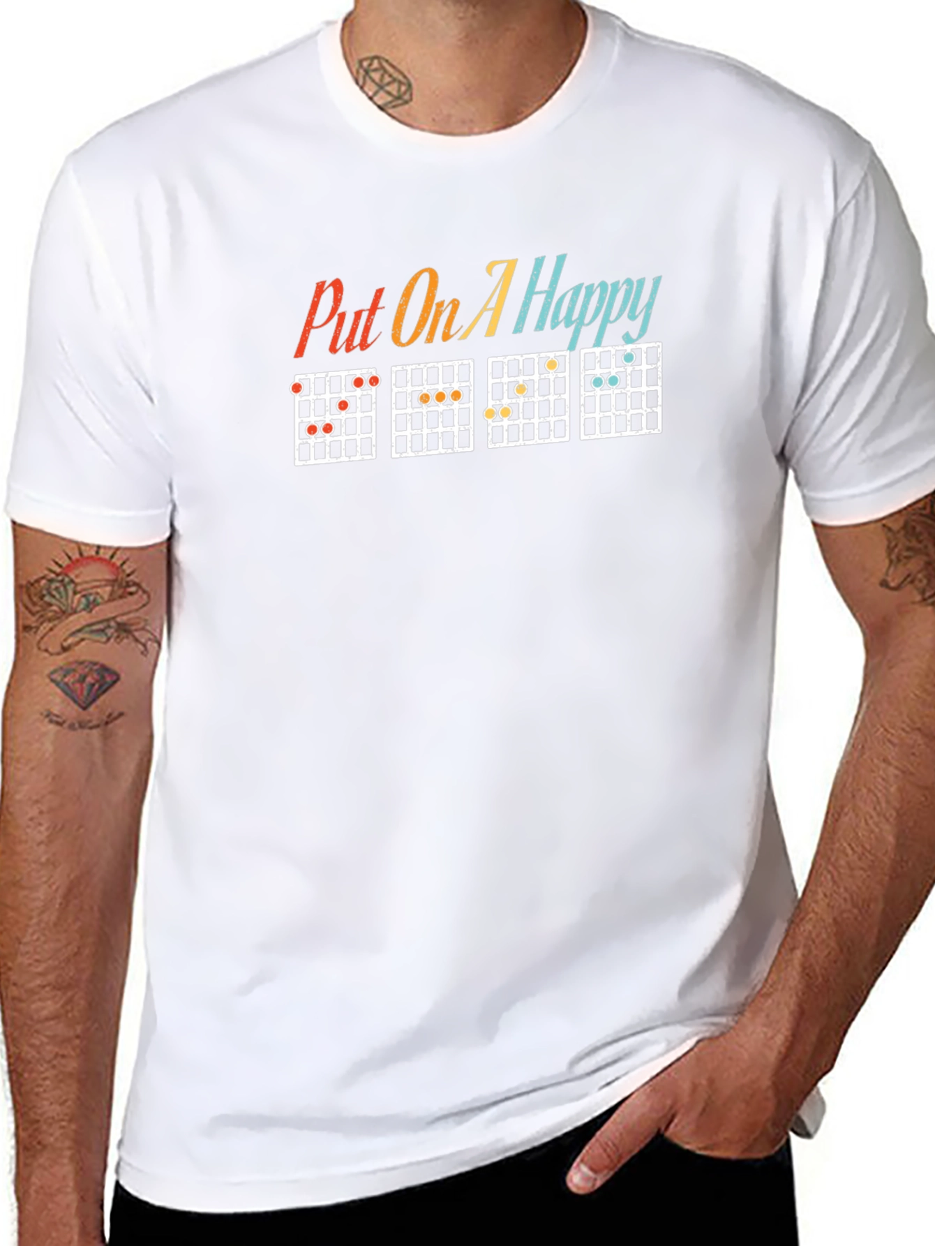 Happy Chords T-Shirt - Music Lover Tee
