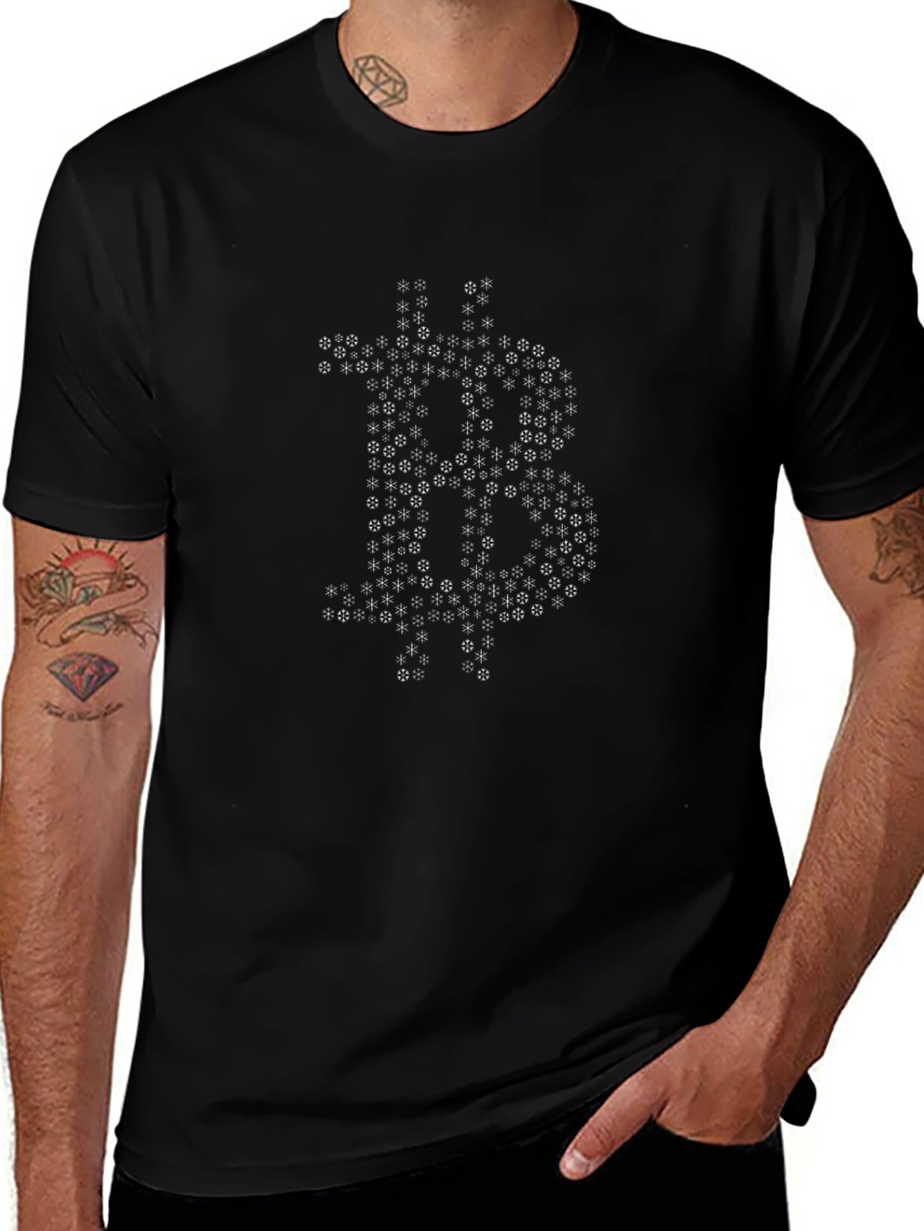 Bitcoin Crypto Currency Logo Black T-Shirt