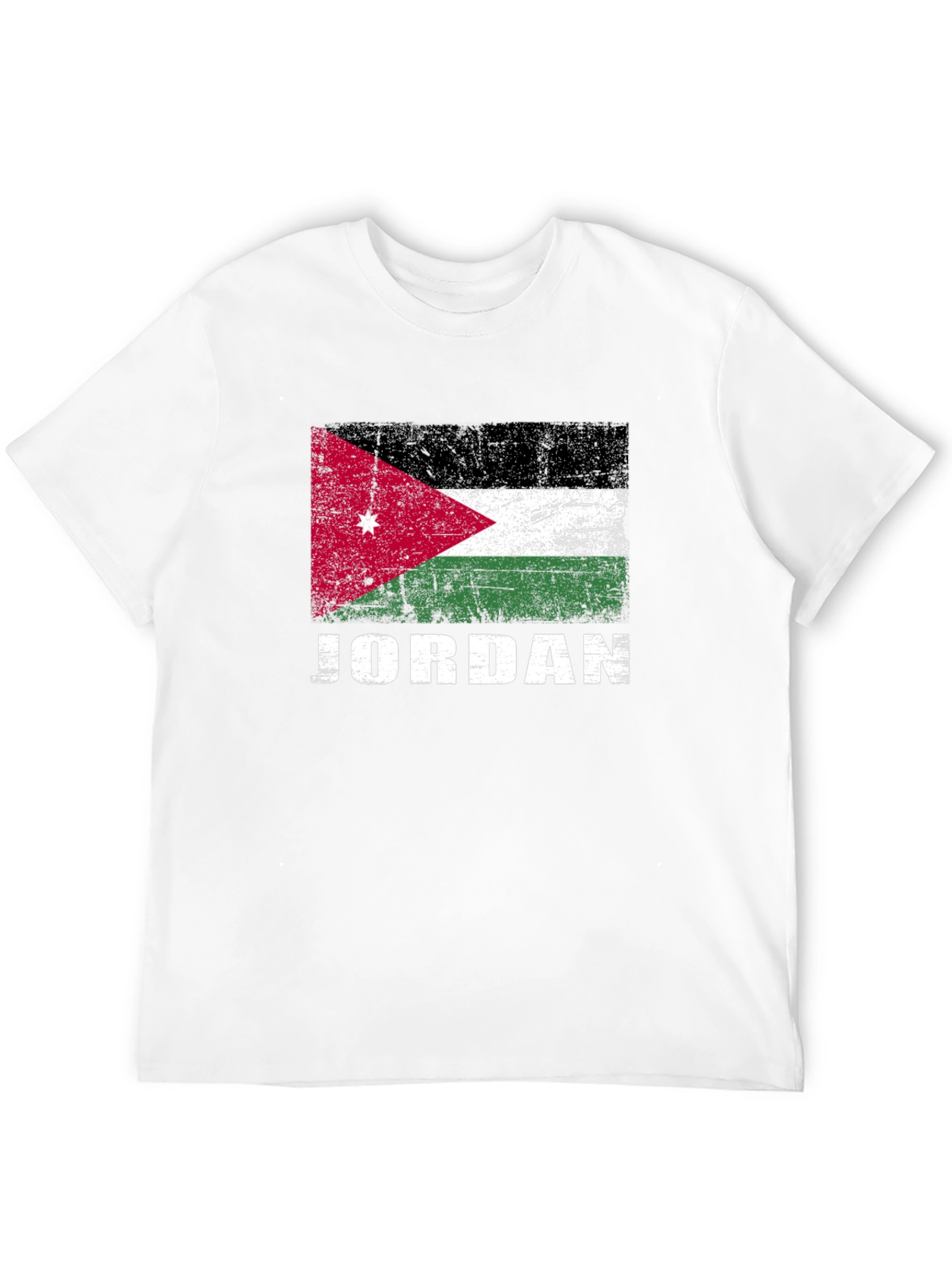 Jordan Flag Graphic T-Shirt - Distressed Style