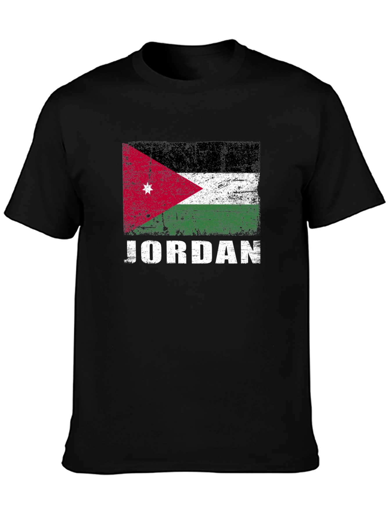Jordan Flag Graphic T-Shirt - Distressed Style