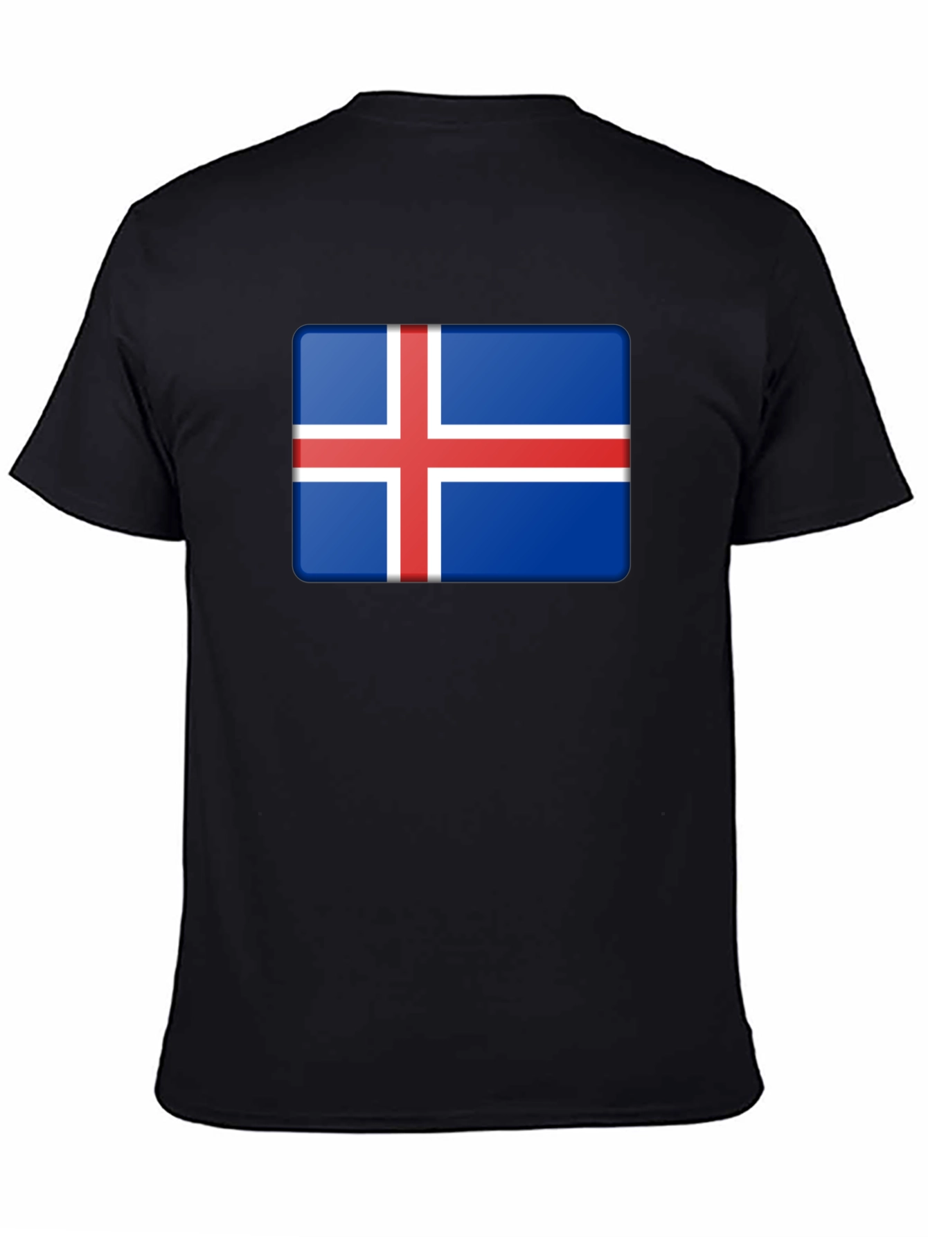 Iceland Flag Graphic Tee - Black