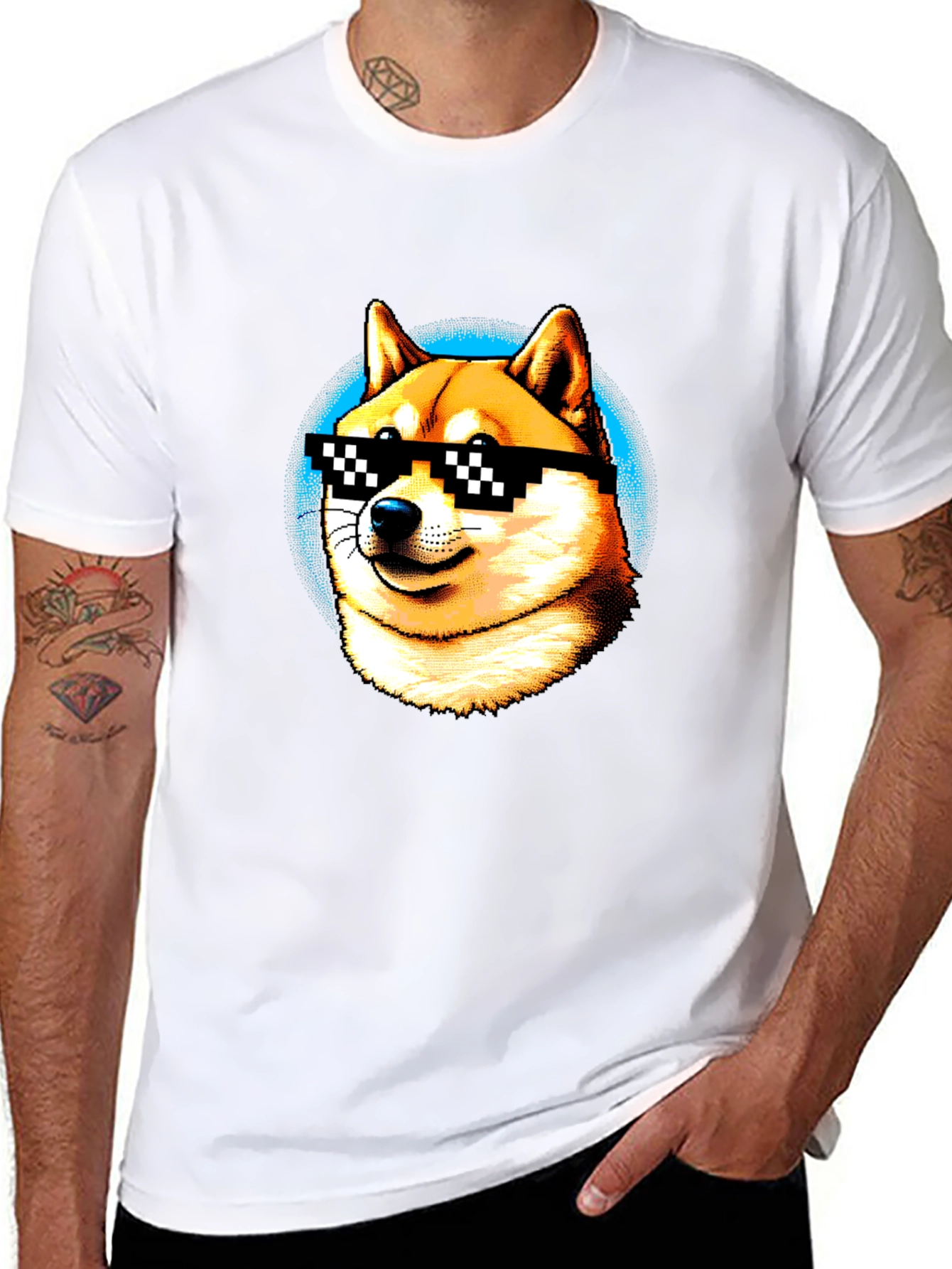 Doge Deal With It T-Shirt – Meme Shiba Inu Graphic Tee