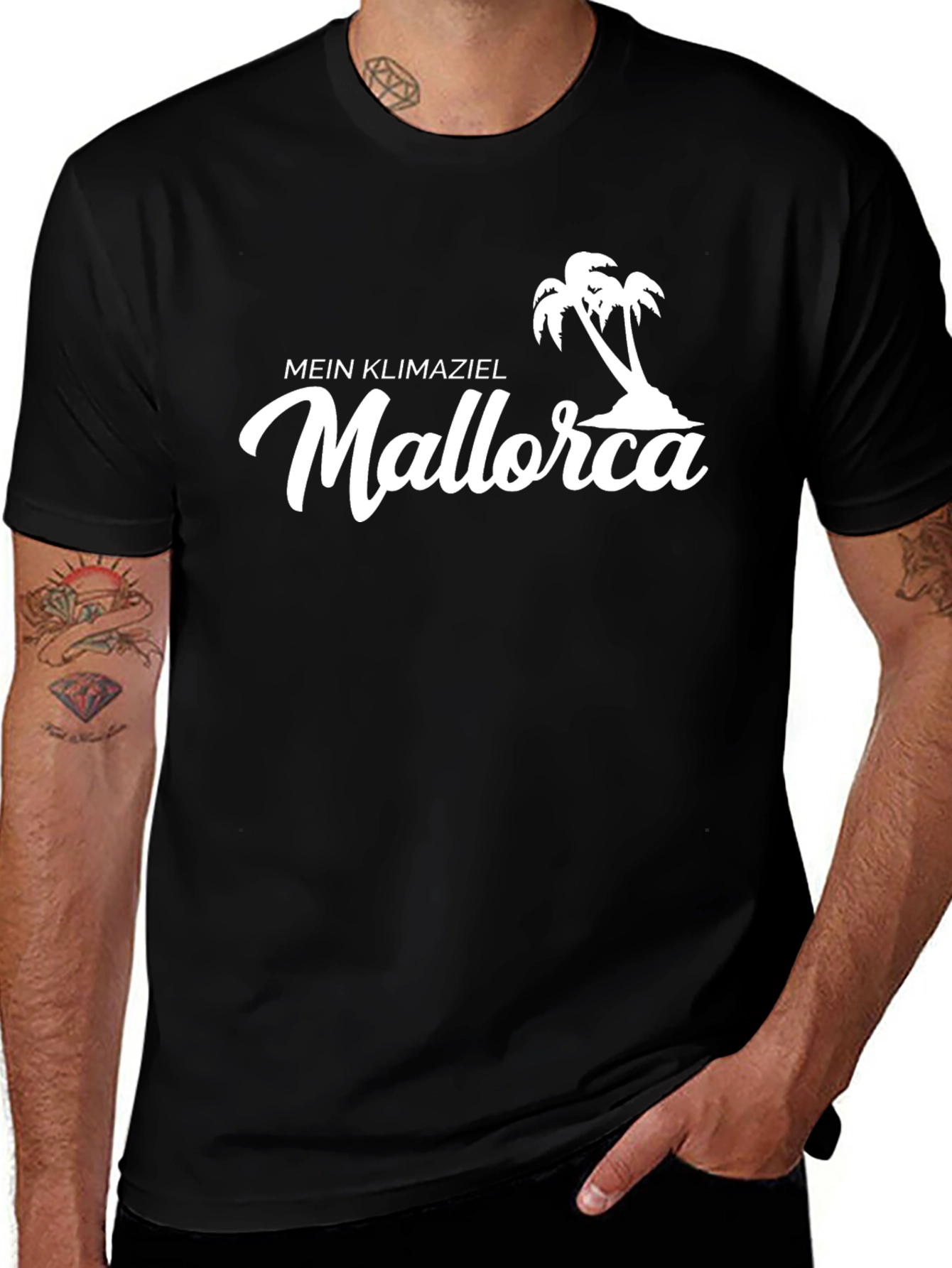 Mein Klimaziel Mallorca Black T-Shirt