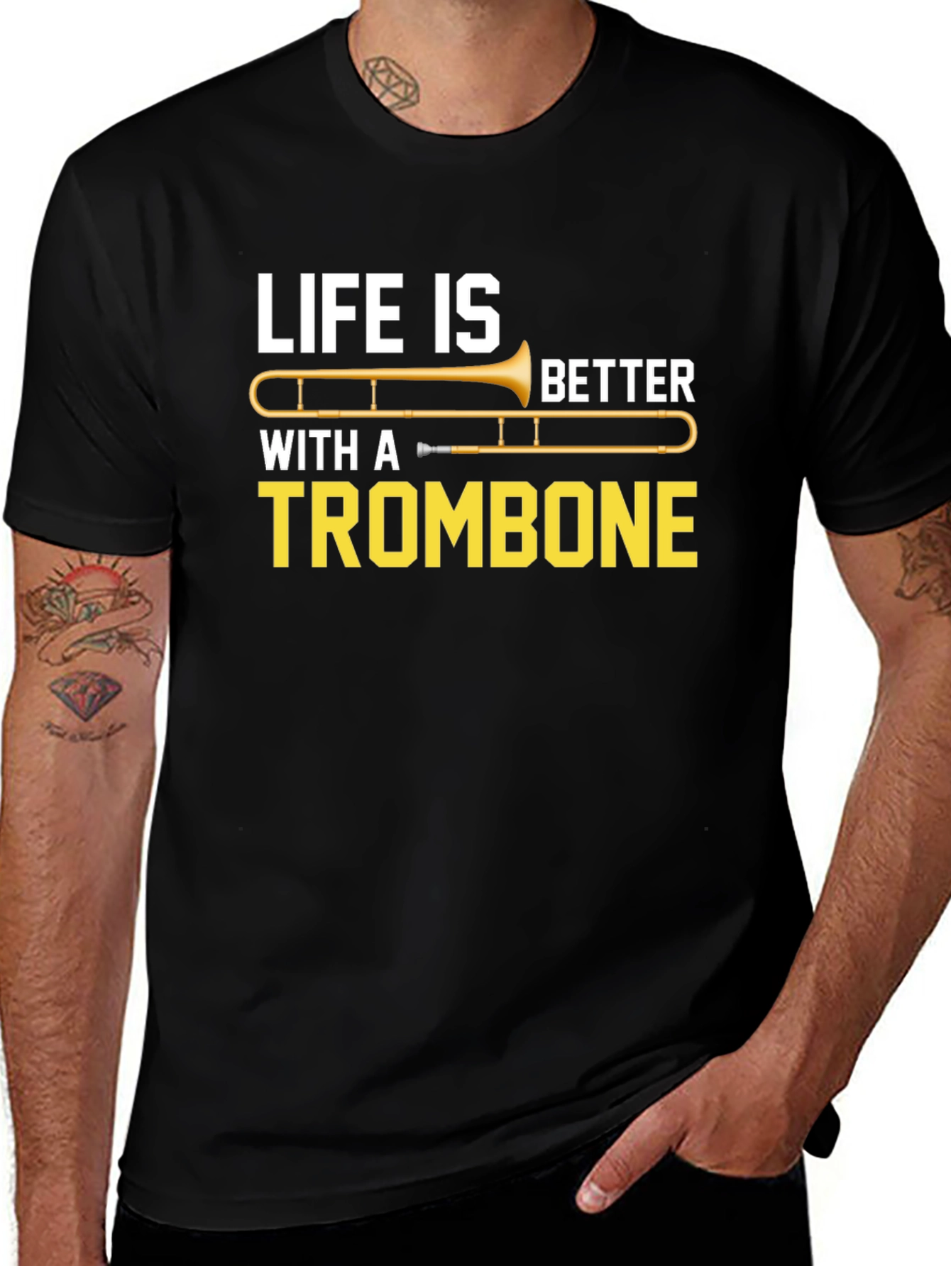 Life is Better with a Trombone Graphic Tee