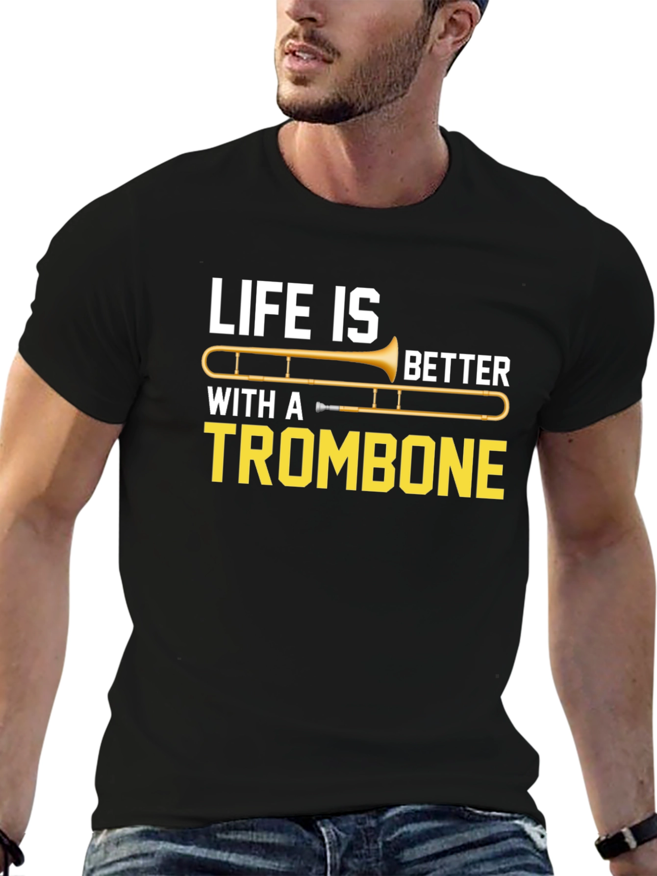 Life is Better with a Trombone Graphic Tee