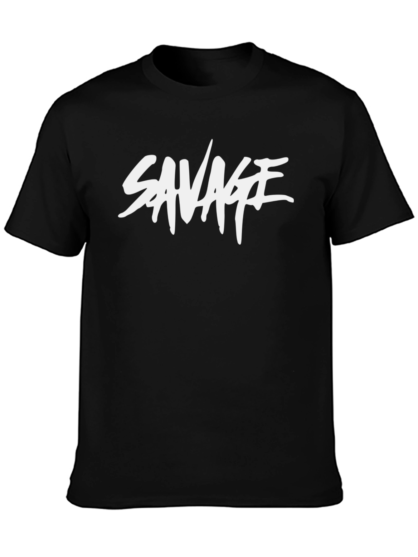 Savage Graphic Print Black T-Shirt