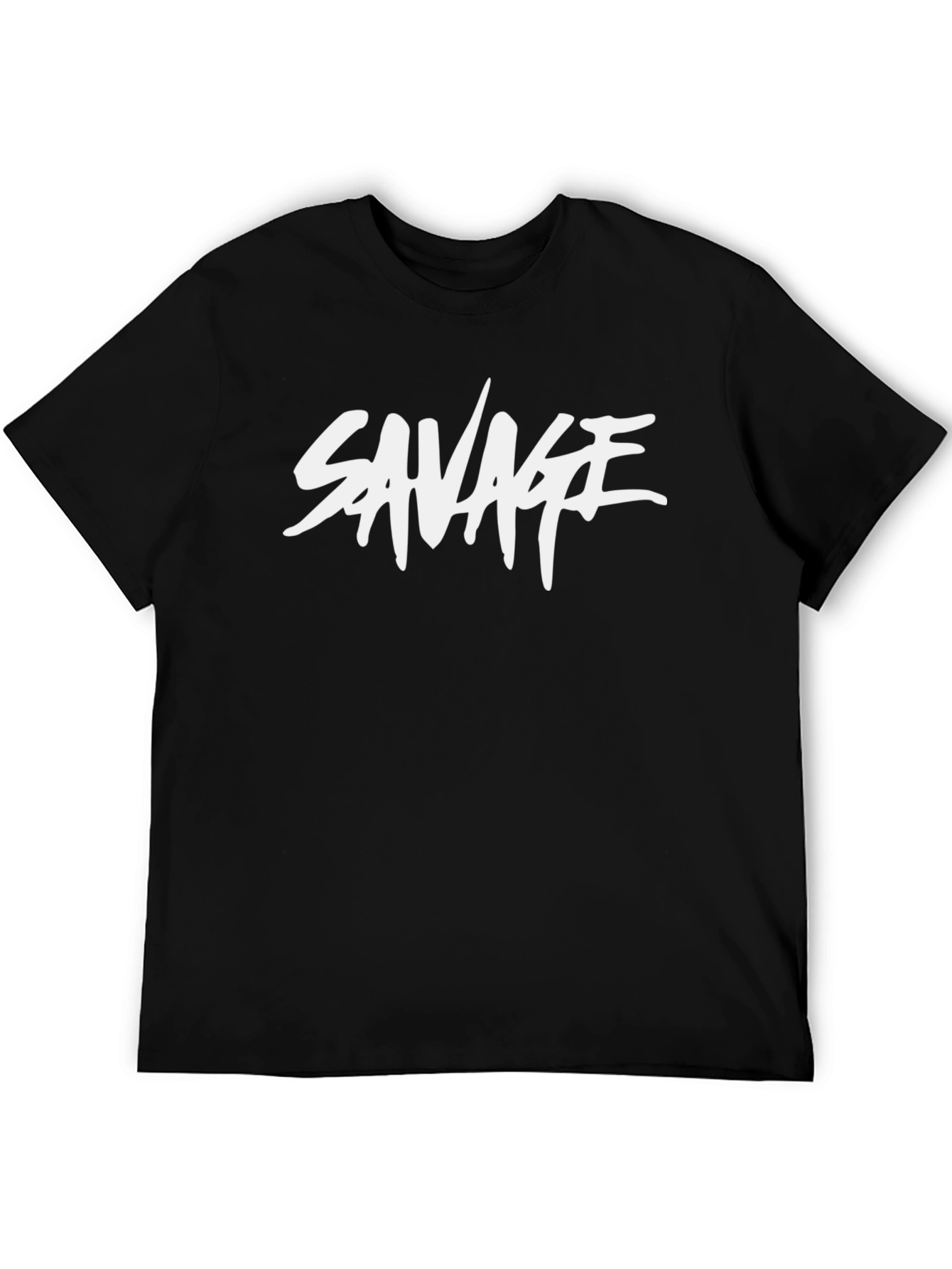 Savage Graphic Print Black T-Shirt