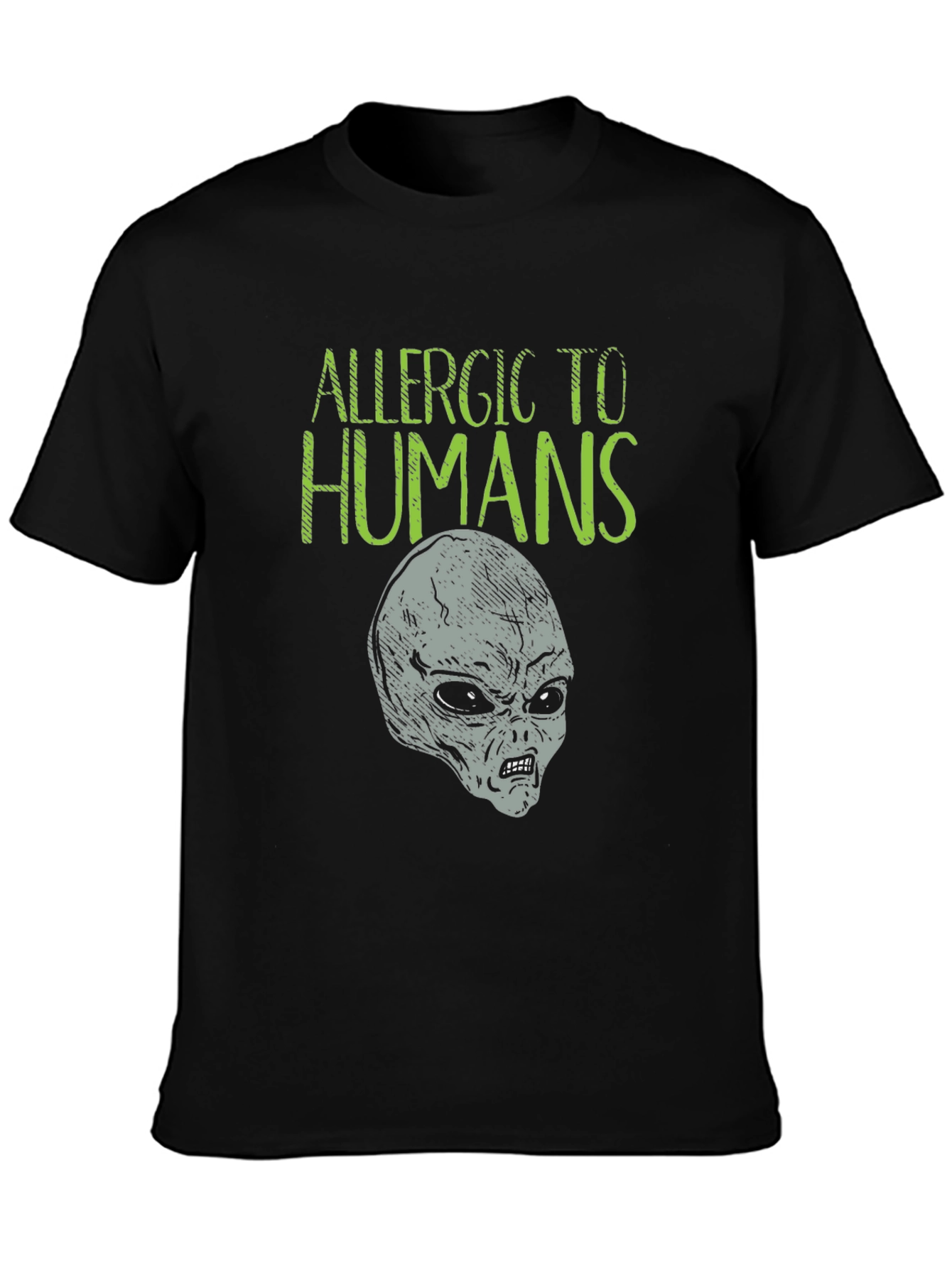 Allergic to Humans Alien Graphic Tee