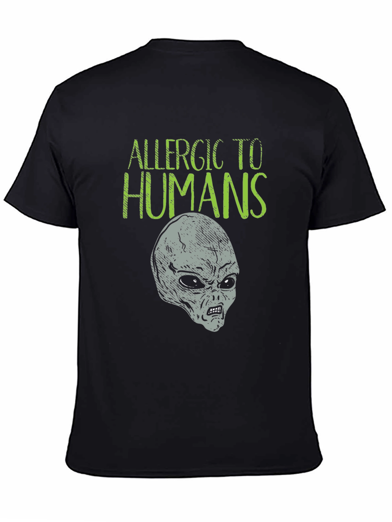 Allergic to Humans Alien Graphic Tee