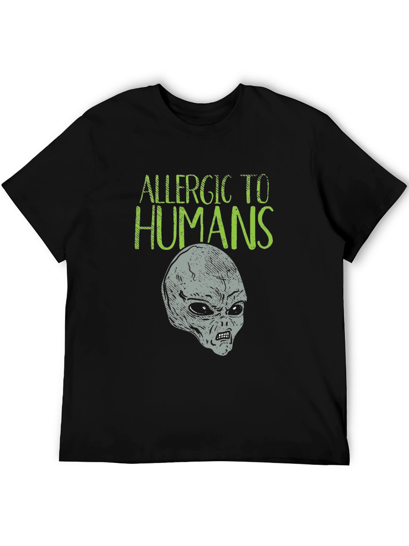 Allergic to Humans Alien Graphic Tee