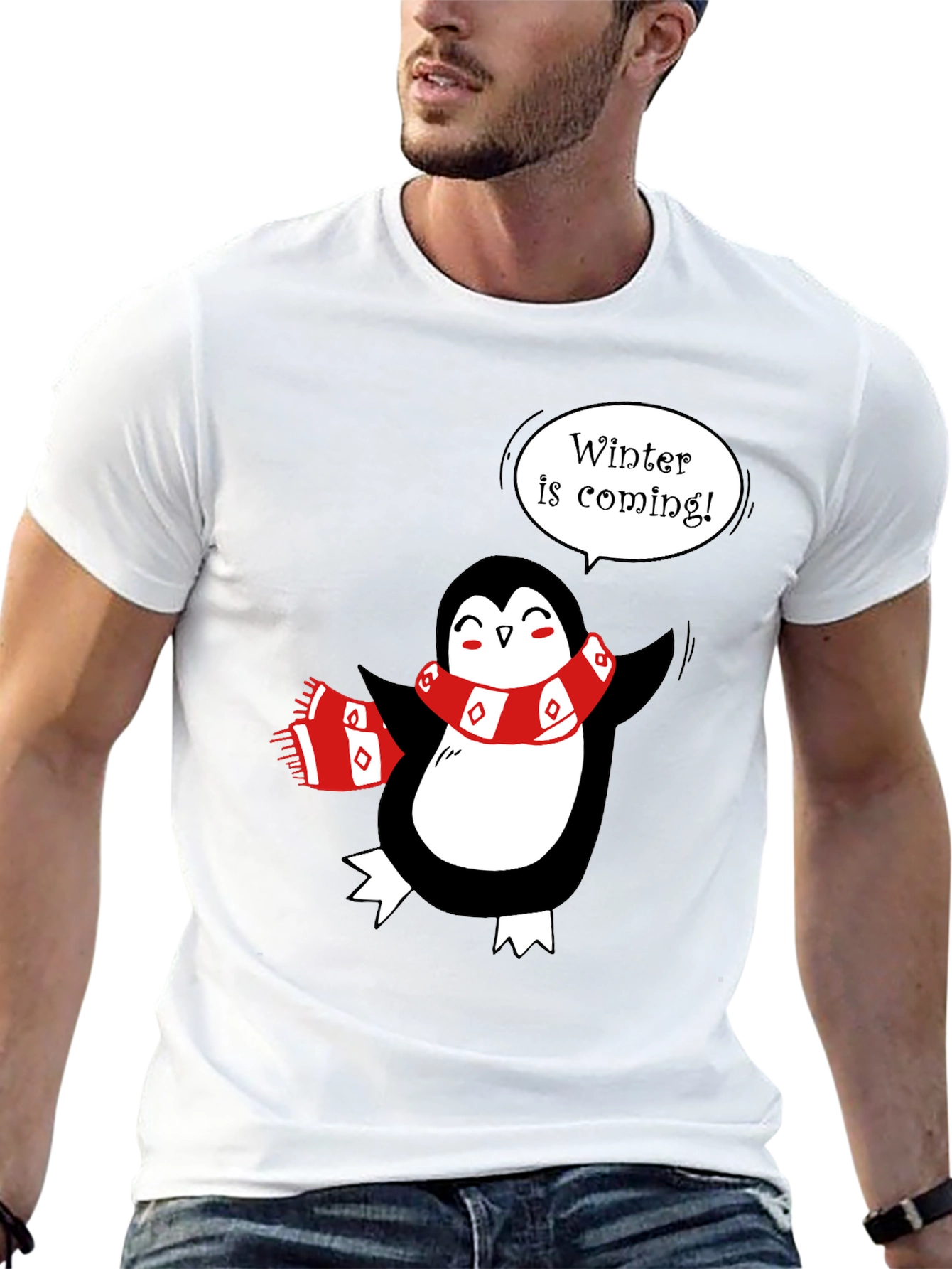 Winter is Coming Penguin T-Shirt - Festive Holiday Tee