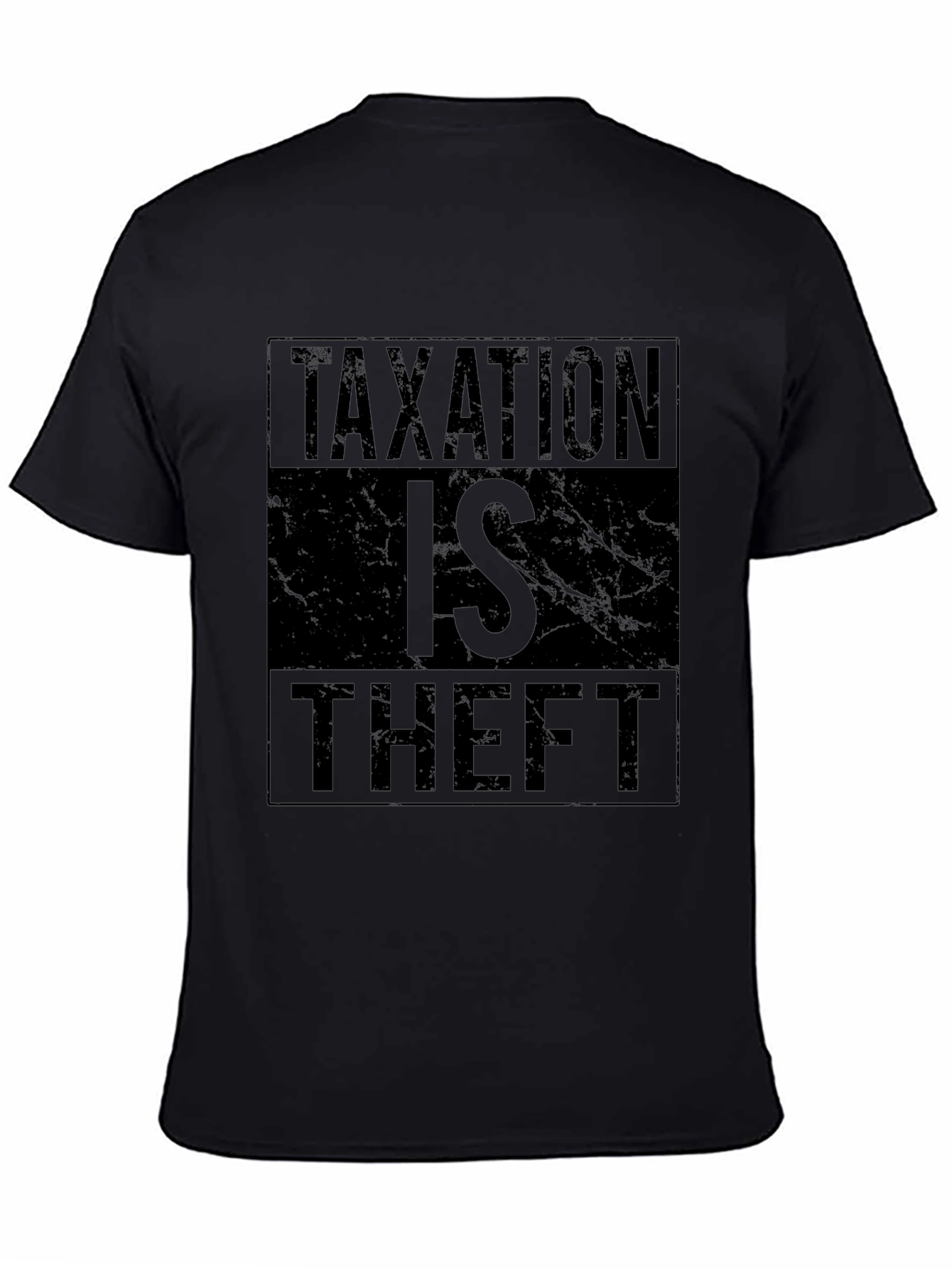 Taxation is Theft Graphic Tee - Black Cotton T-Shirt