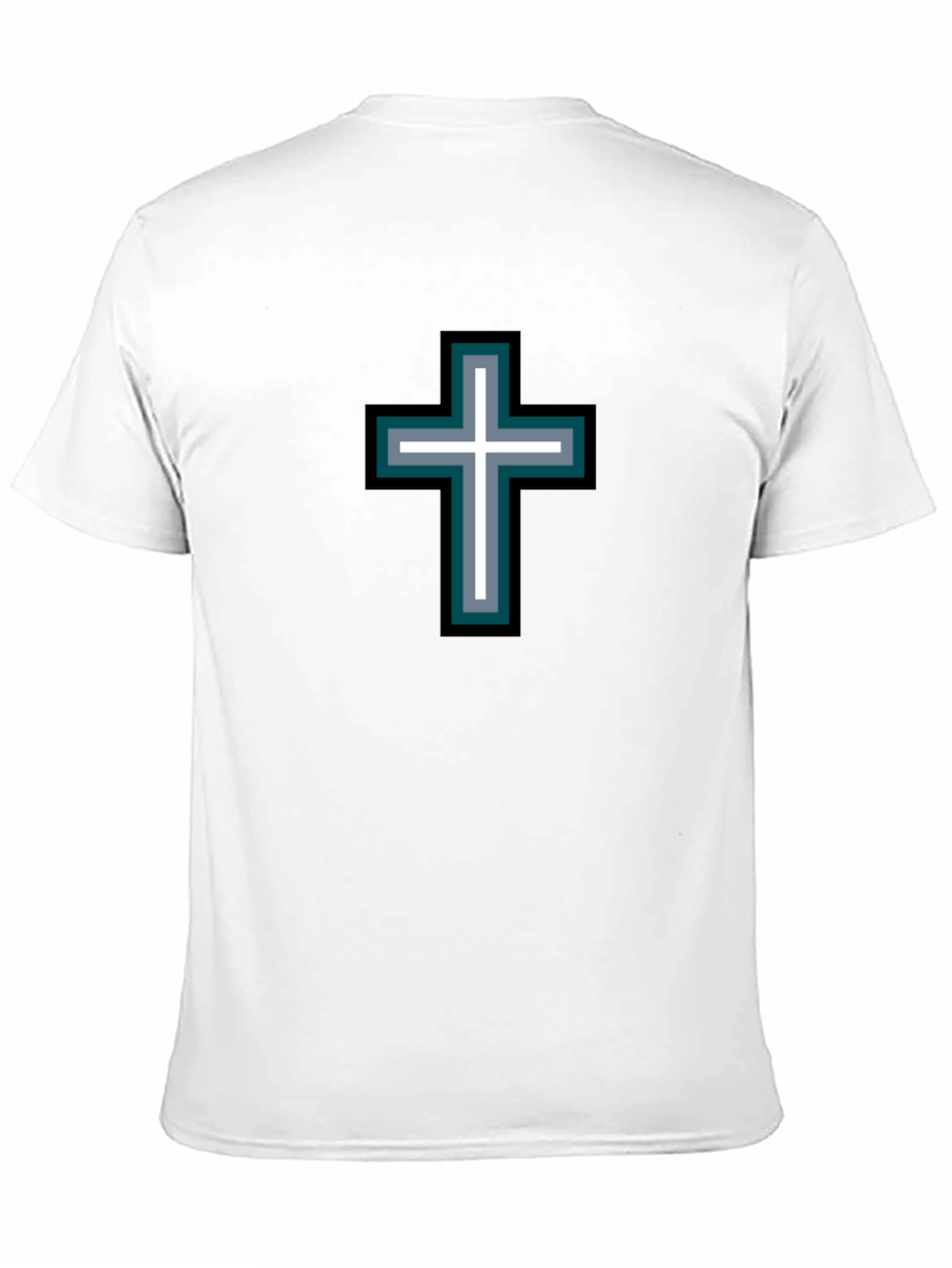 Cross Graphic Black T-Shirt - Stylish Religious Tee