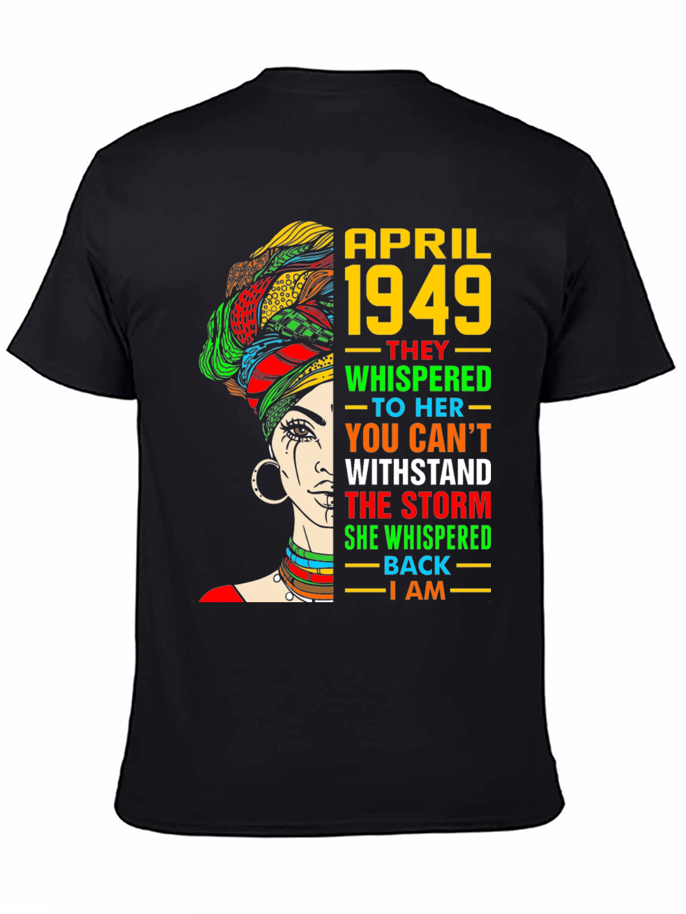 April 1949 T-Shirt African Queen Black History Month