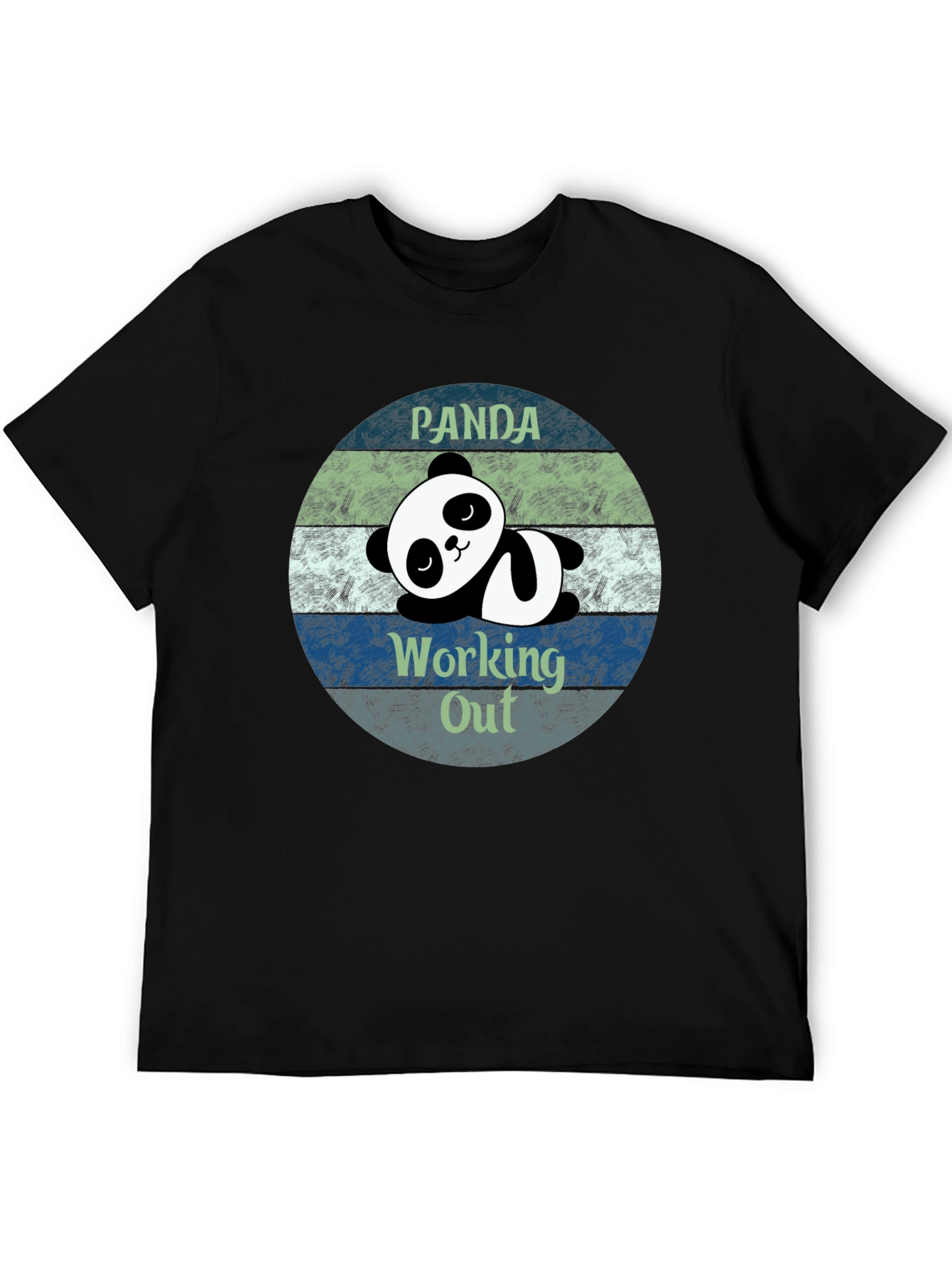Panda Working Out Funny T-Shirt