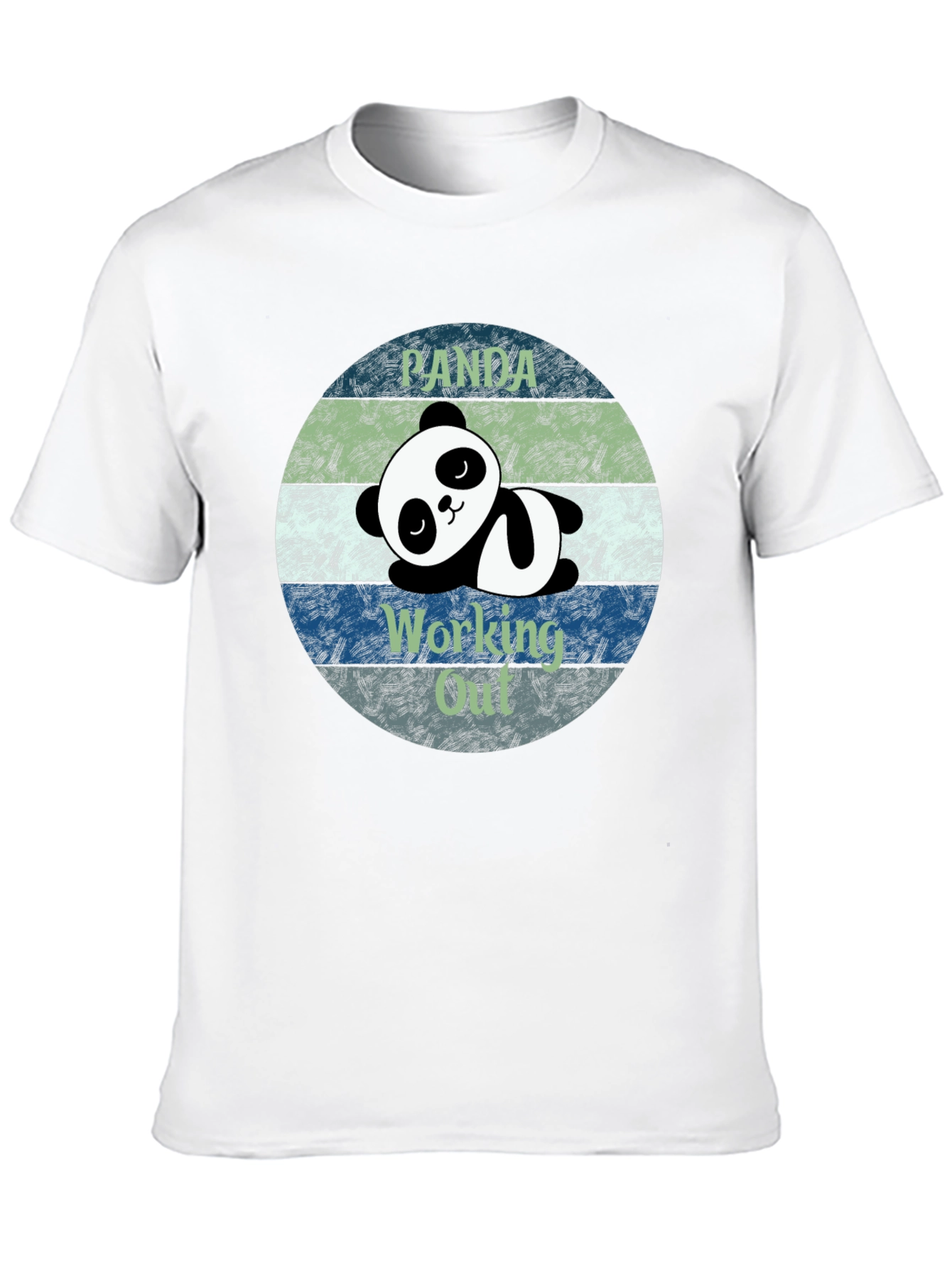 Panda Working Out Funny T-Shirt