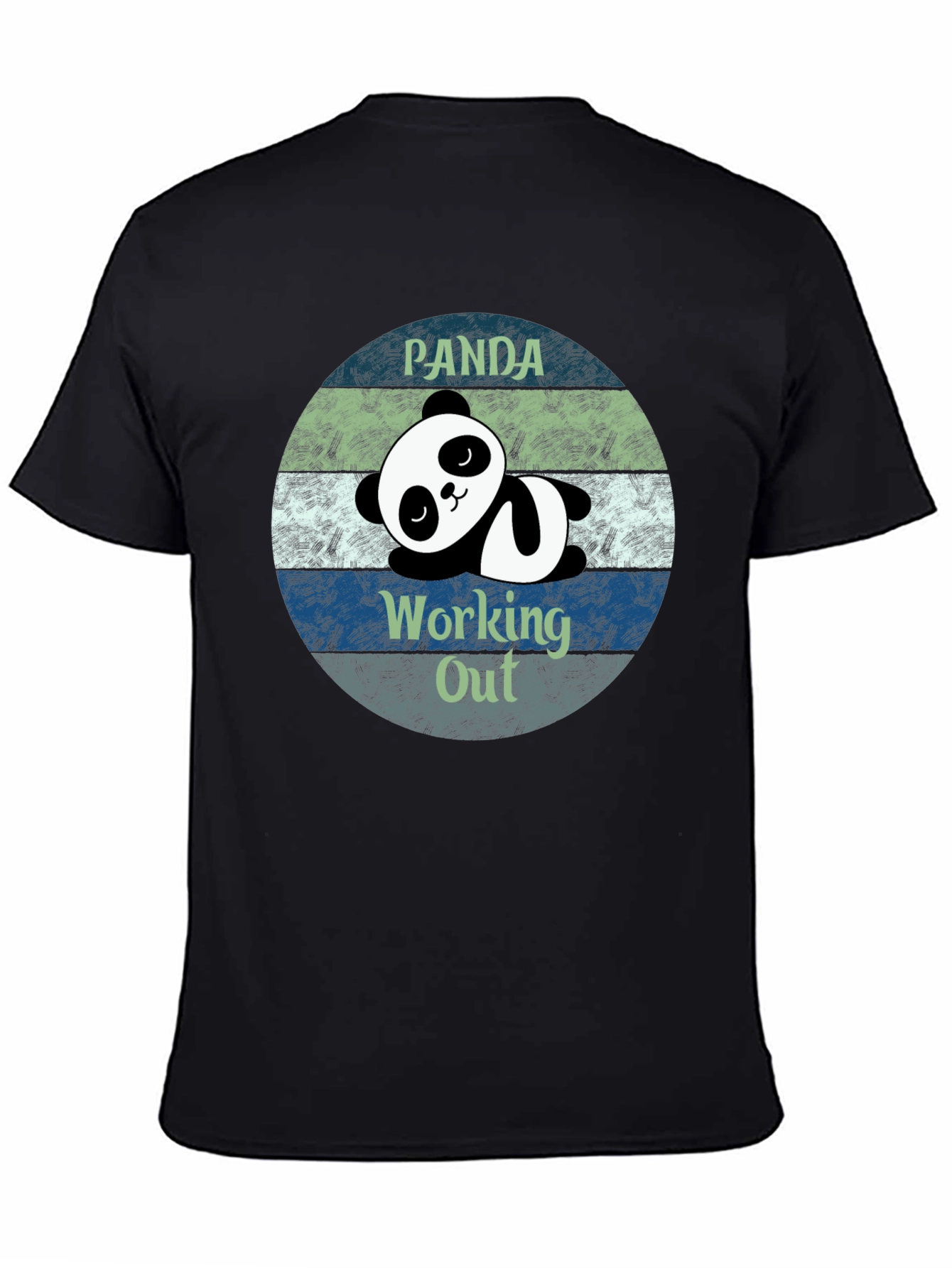 Panda Working Out Funny T-Shirt