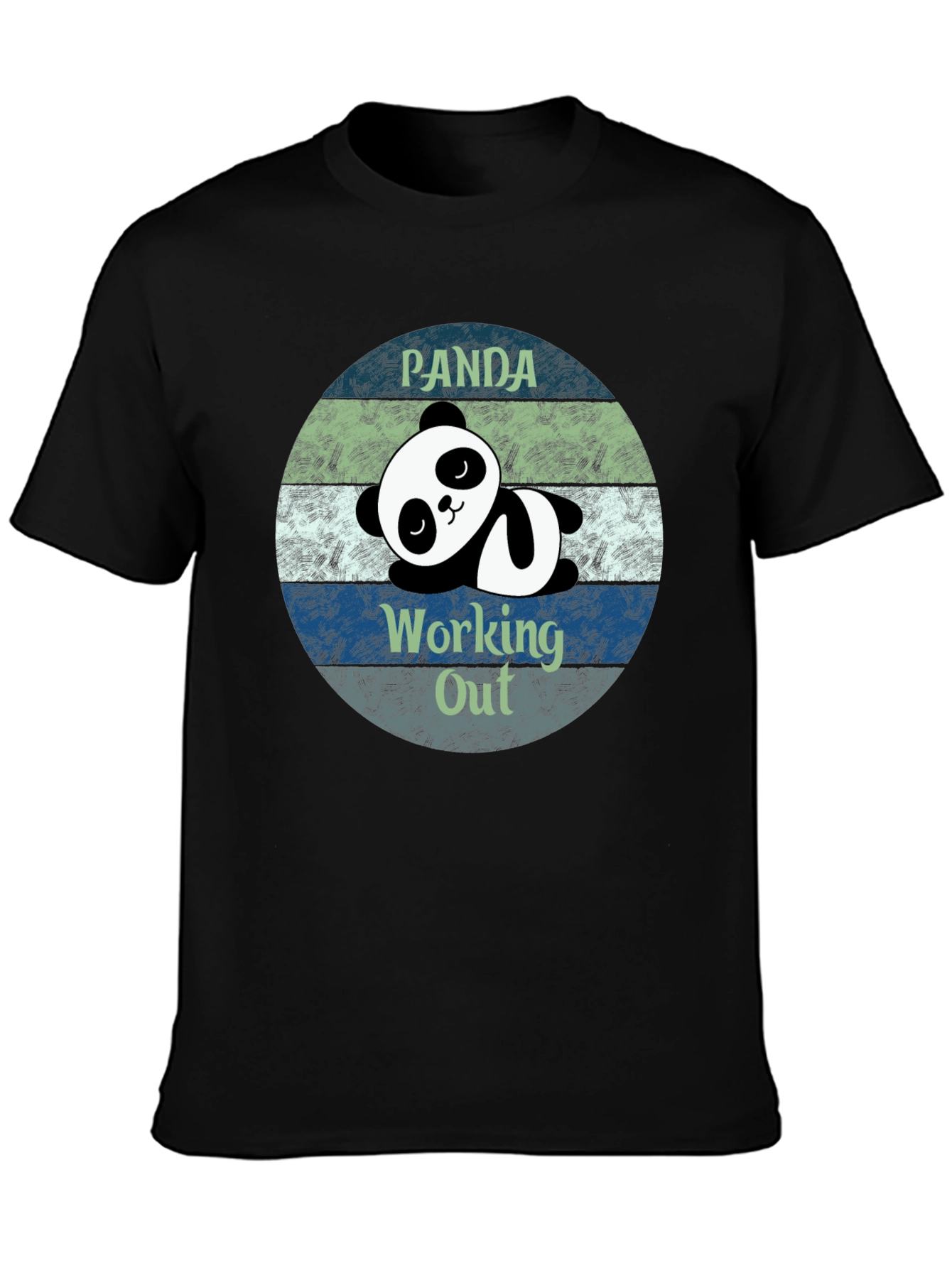 Panda Working Out Funny T-Shirt