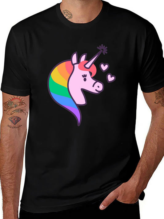 Unicorn Graphic T-Shirt - Magical Rainbow Design