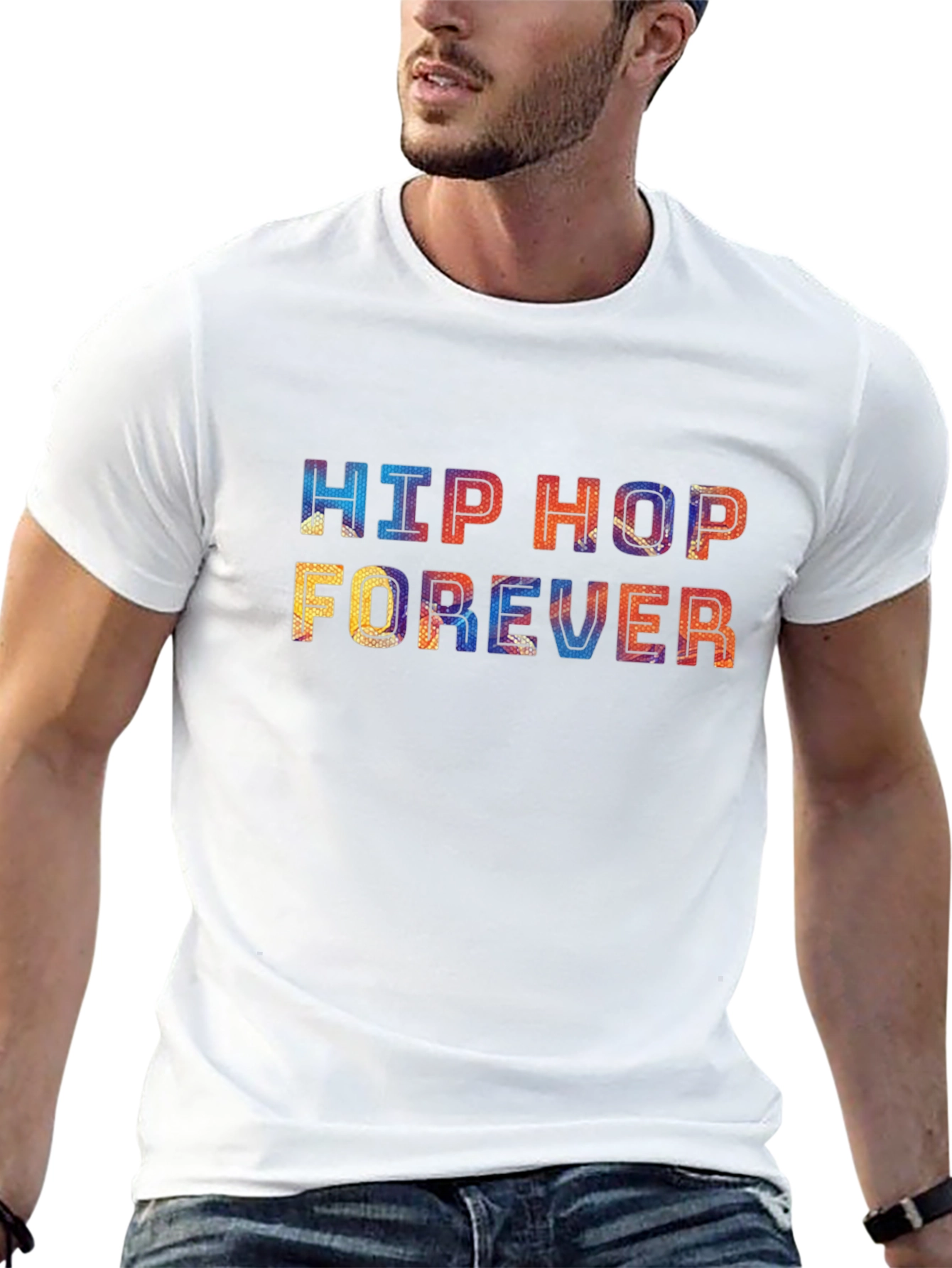 Hip Hop Forever Graphic Print T-Shirt