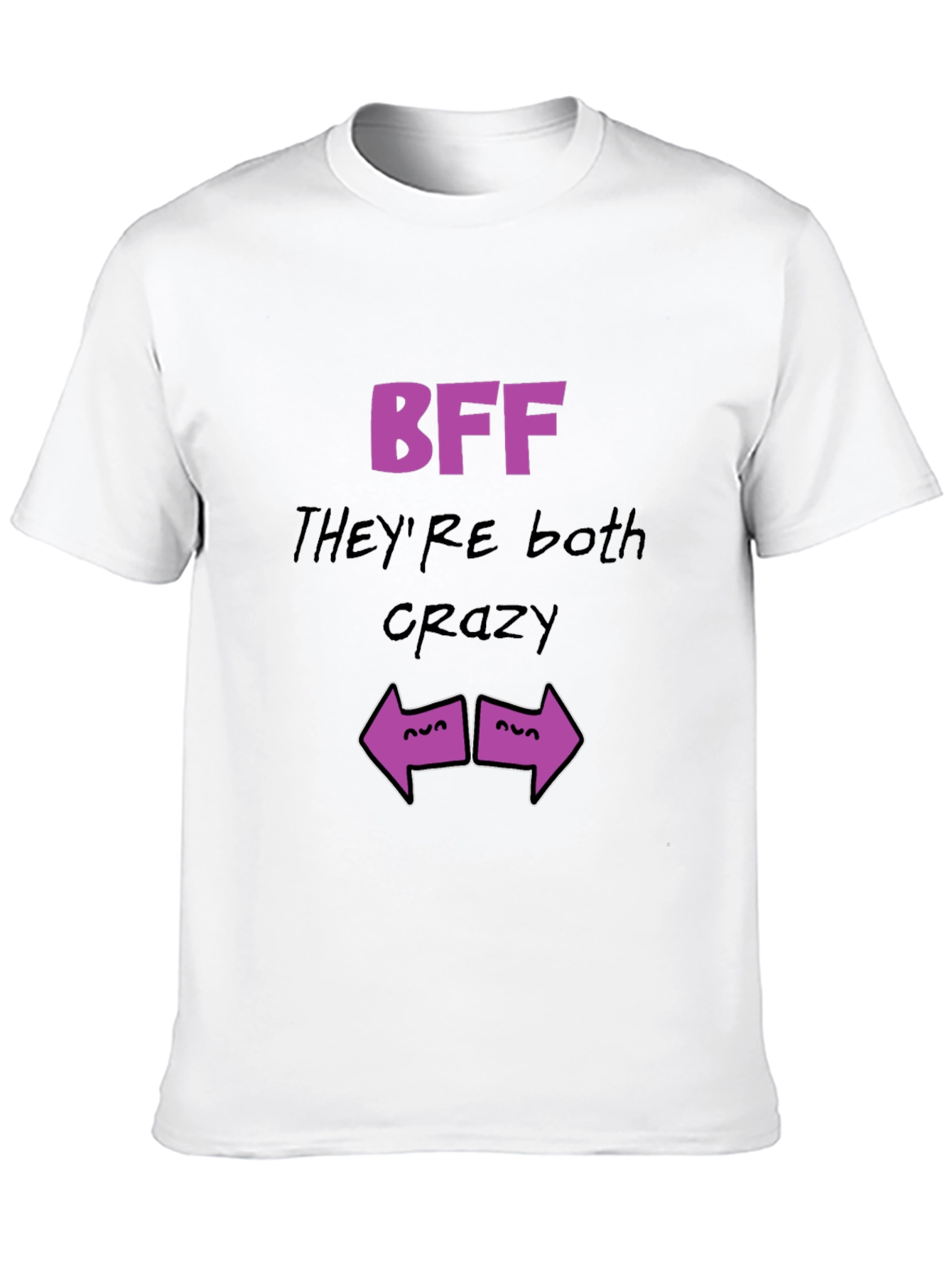 Crazy BFF Graphic Tee - Black