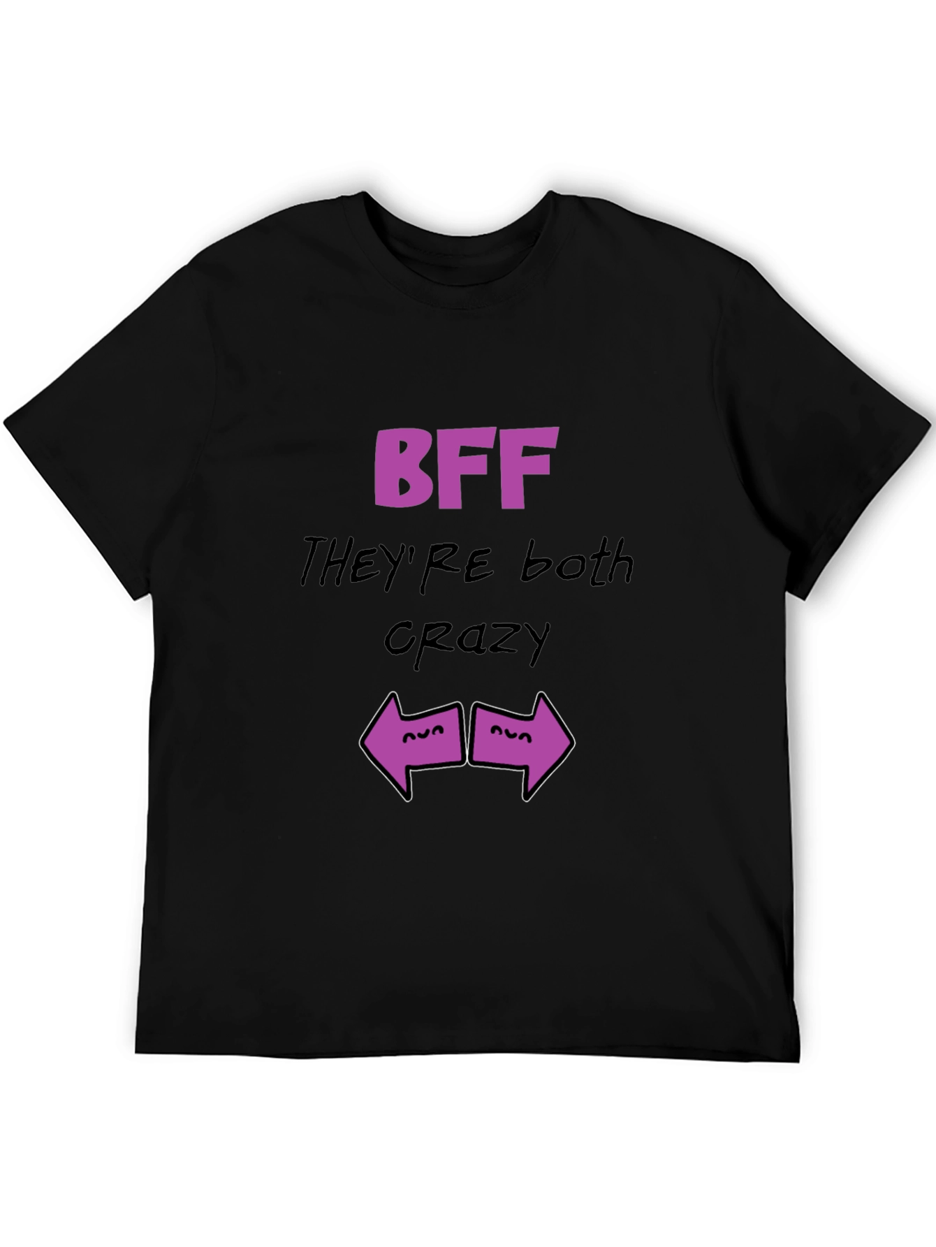 Crazy BFF Graphic Tee - Black