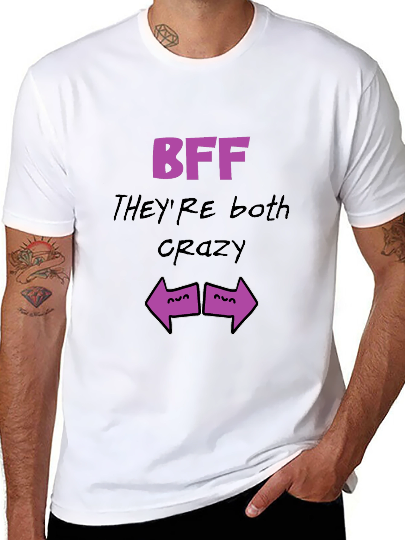 Crazy BFF Graphic Tee - Black