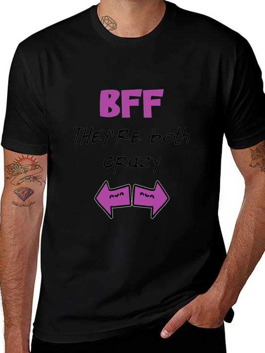 Crazy BFF Graphic Tee - Black