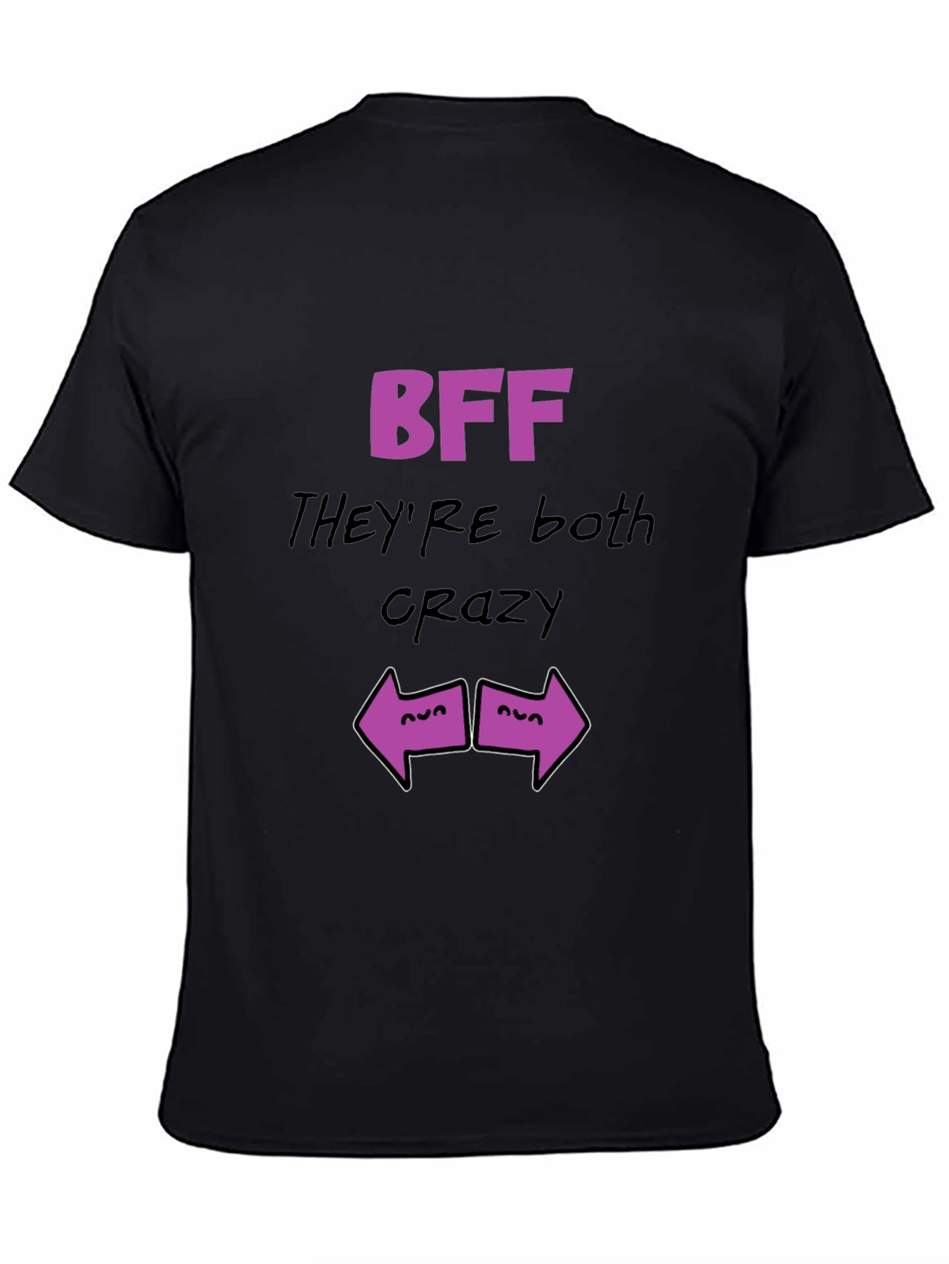 Crazy BFF Graphic Tee - Black