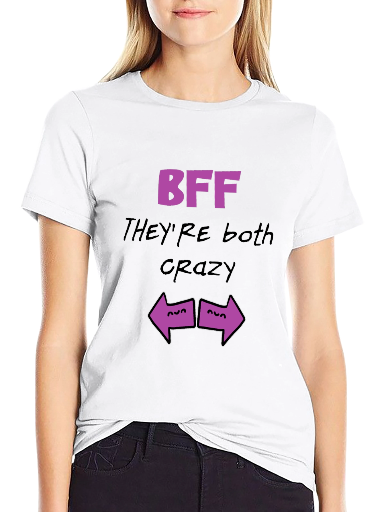 Crazy BFF Graphic Tee - Black