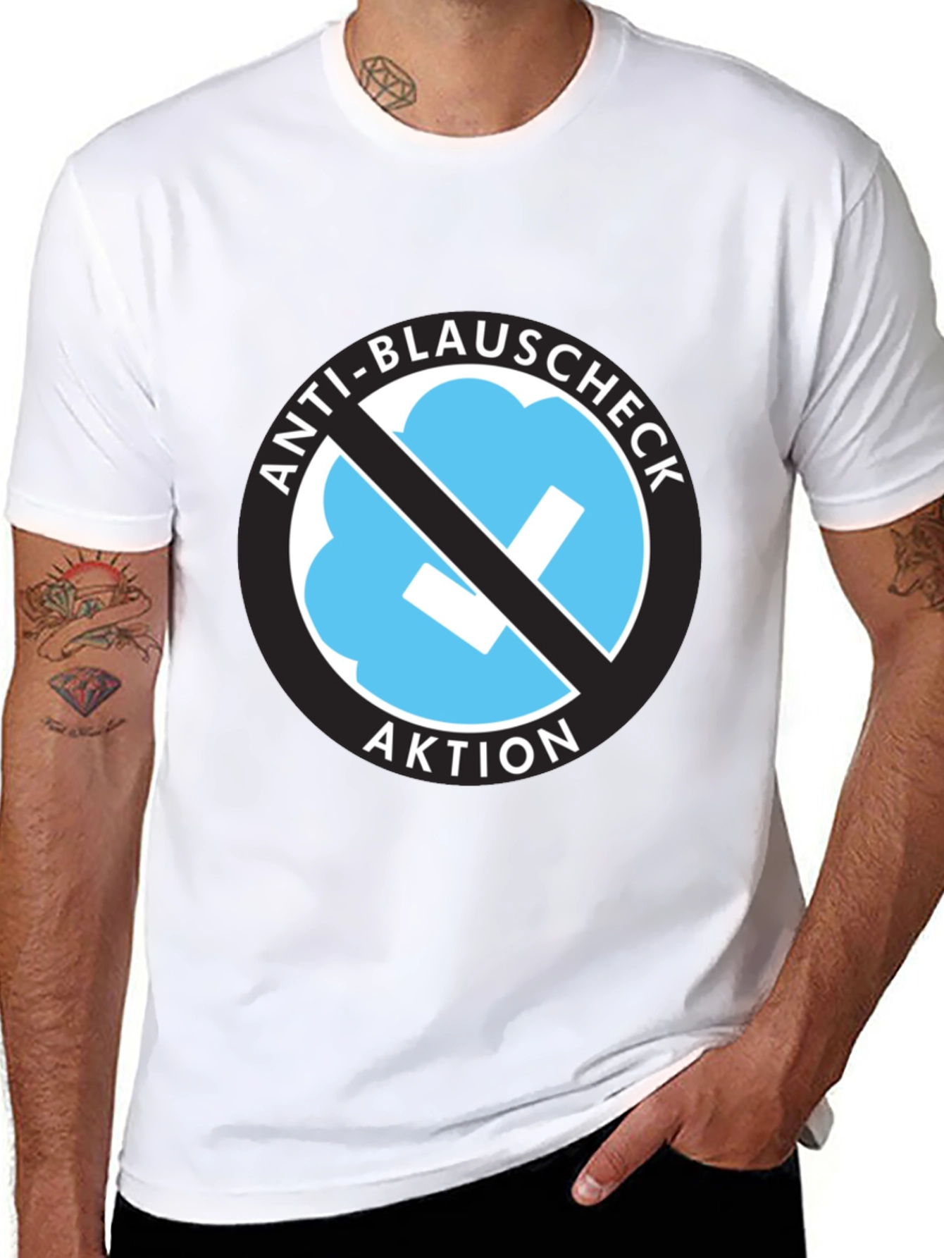 Anti-Blauschcheck Aktion Black T-Shirt