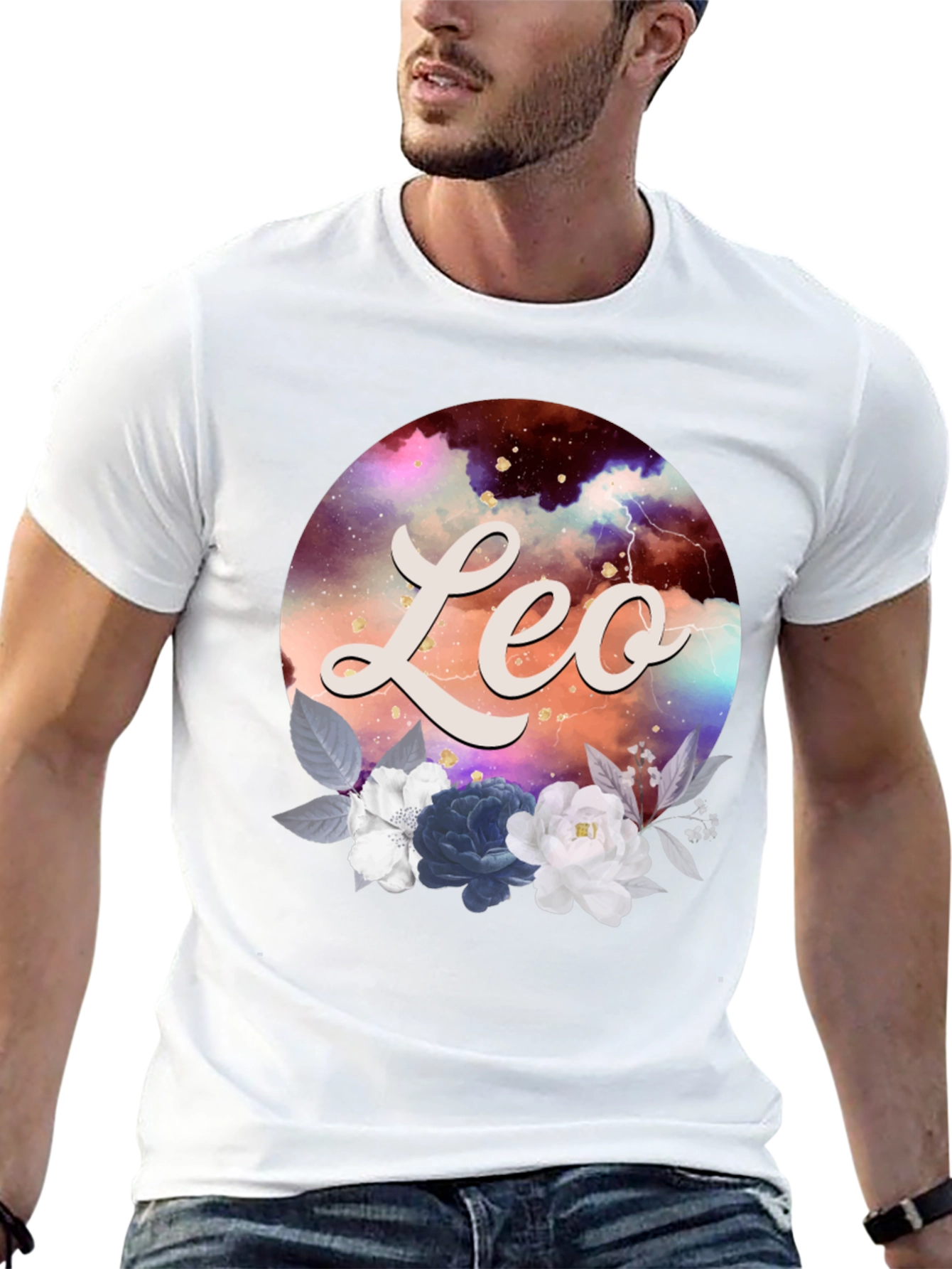Leo Zodiac Floral T-Shirt