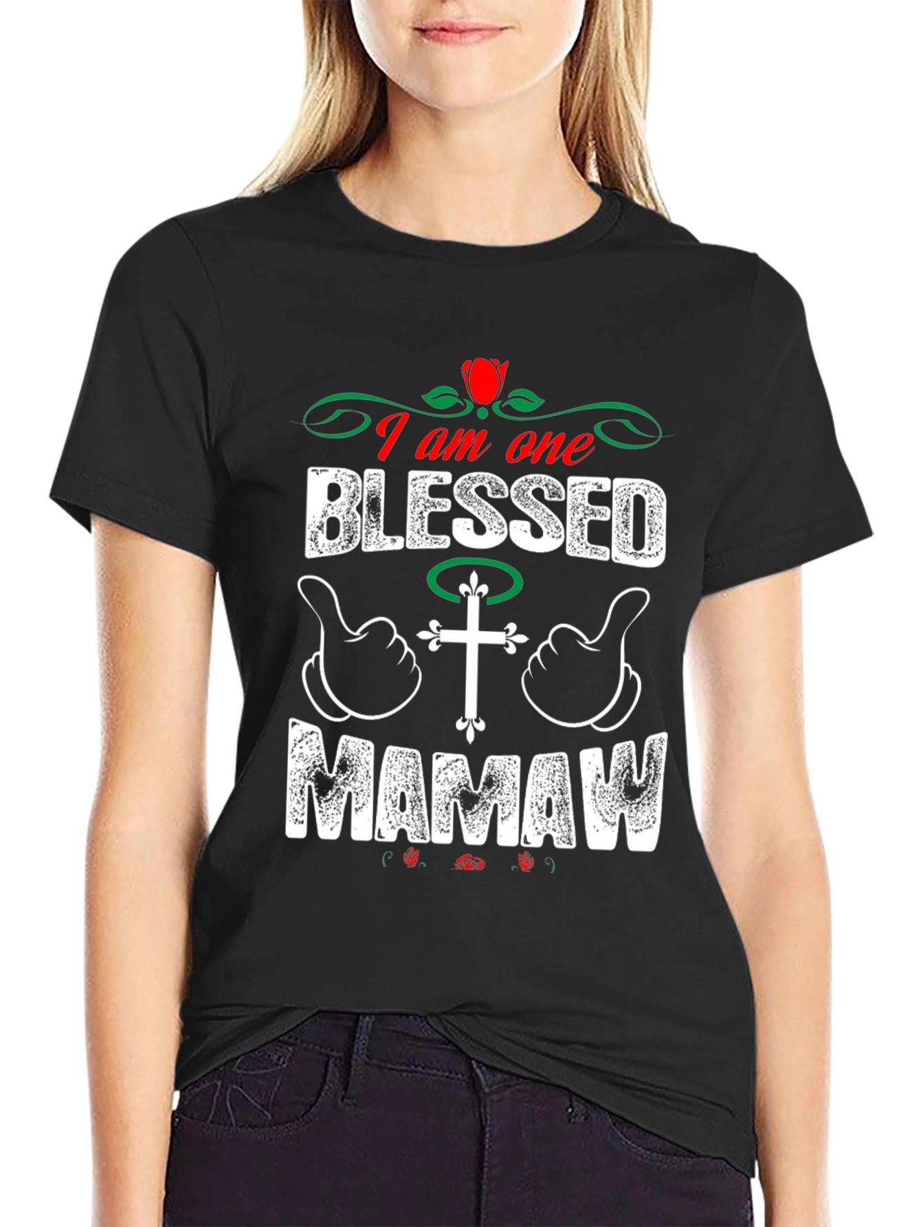 Blessed Mamaw T-Shirt - Christian Family Love