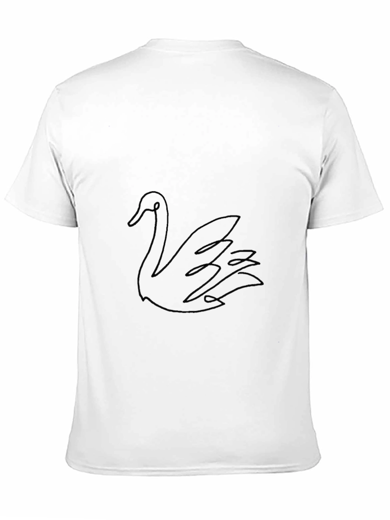 Mens Black Swan Graphic Tee - Modern Style