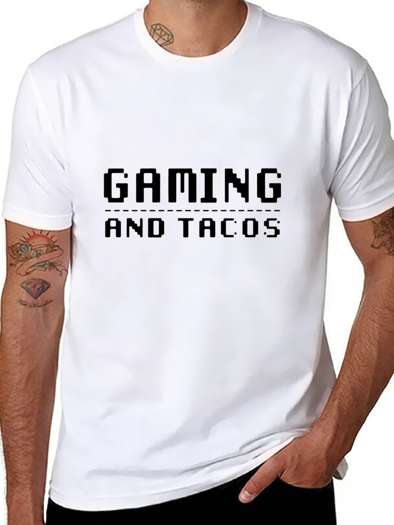 Gaming and Tacos Black T-Shirt