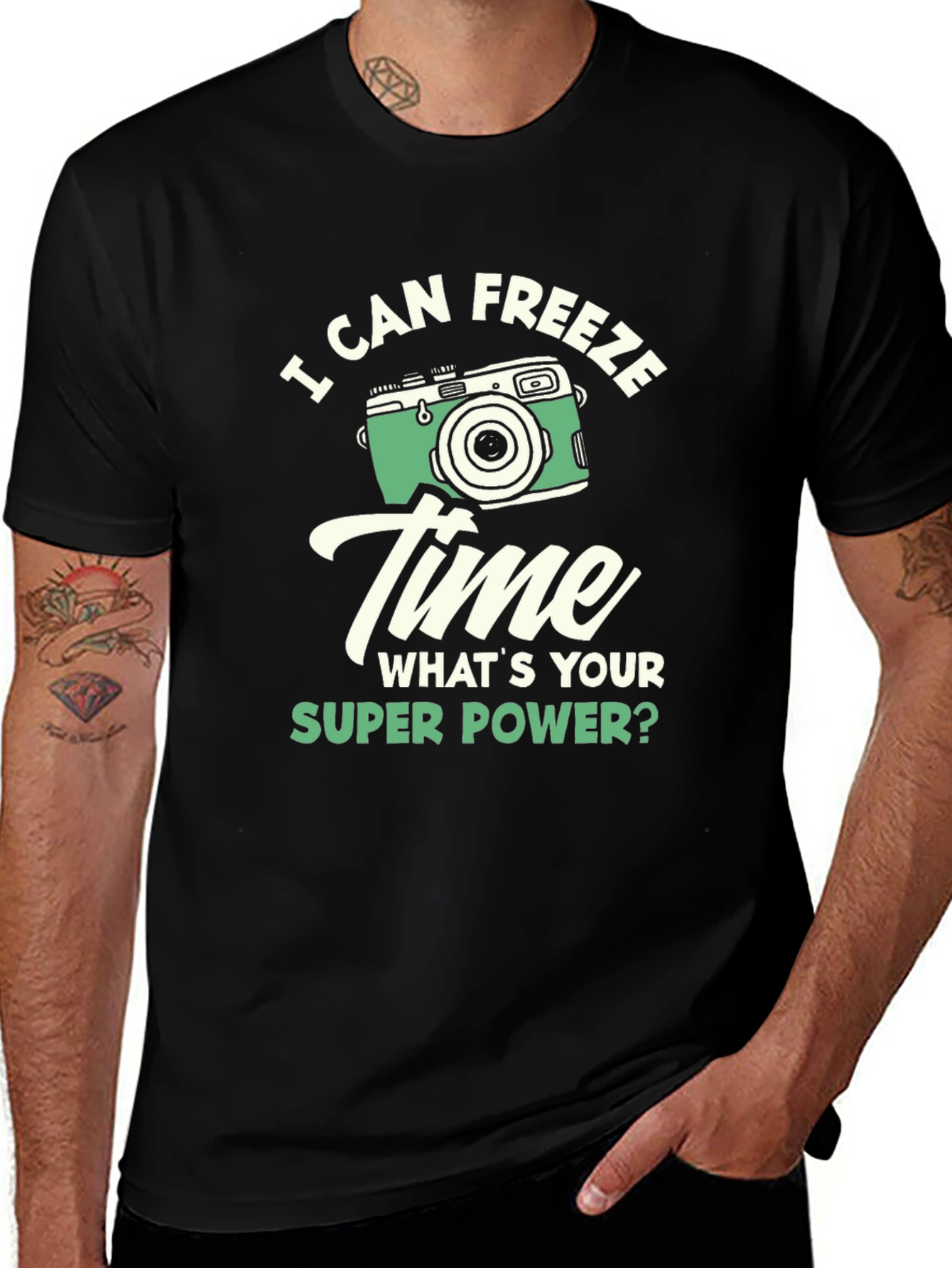 Freeze Time Camera Graphic Tee - Superpower T-Shirt
