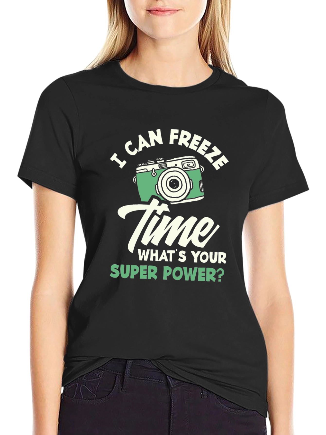 Freeze Time Camera Graphic Tee - Superpower T-Shirt