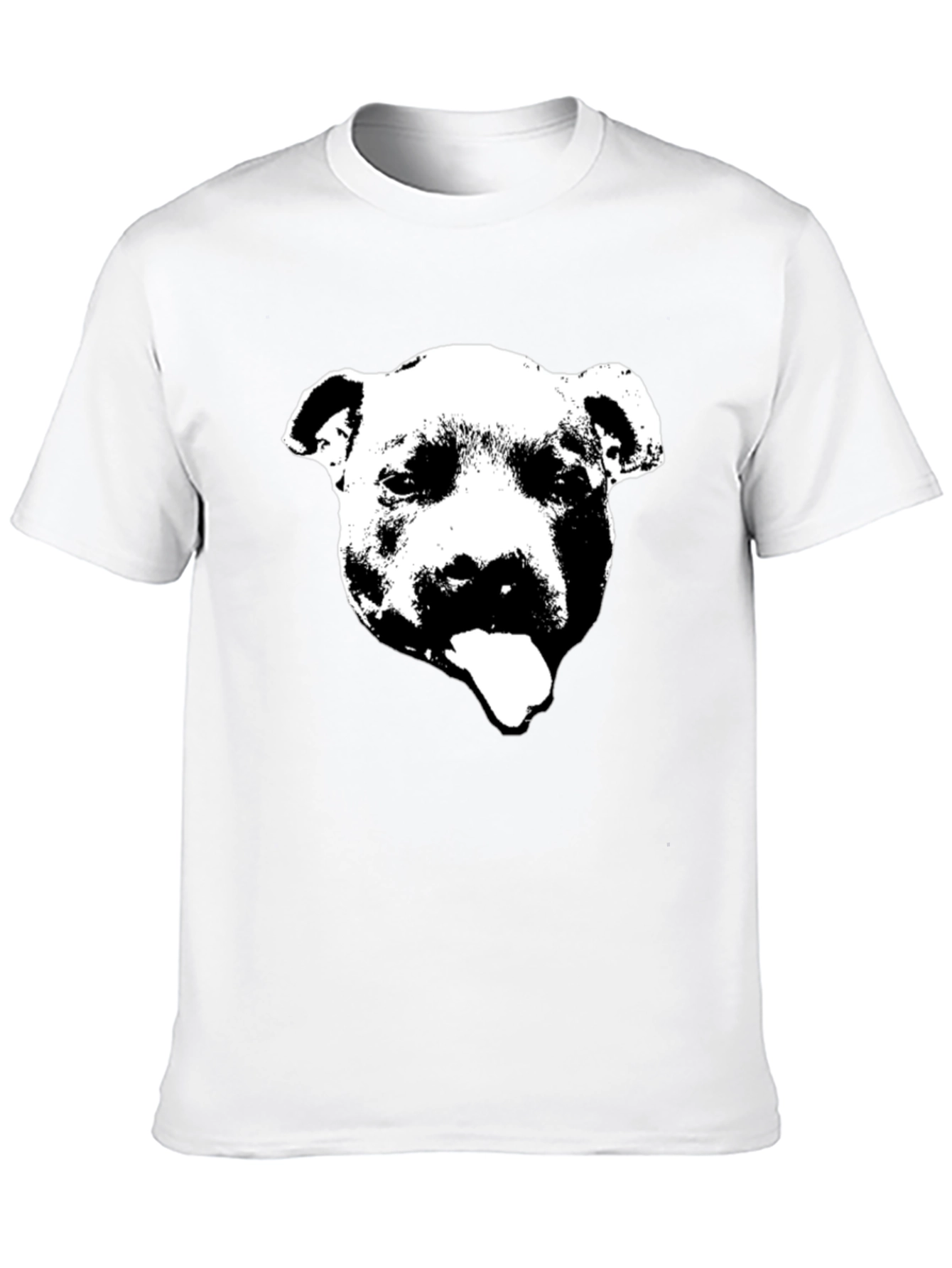 Black Pitbull Graphic T-Shirt - Crew Neck